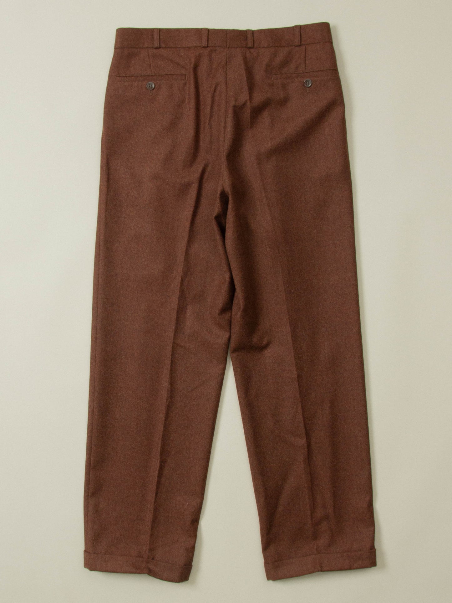 Vtg Pleated Wool Dress Trousers (32x31)