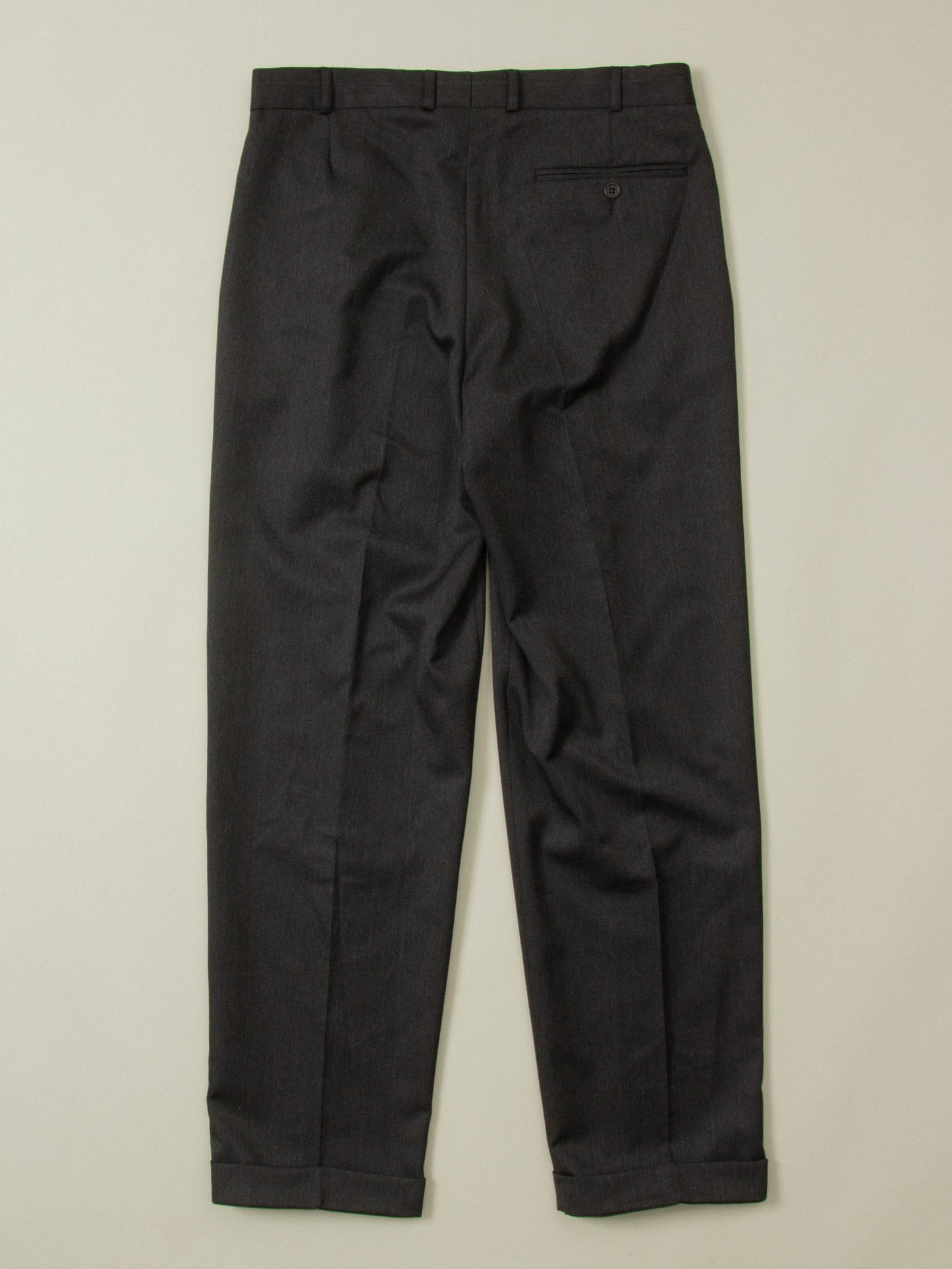 Vtg Pleated Wool Dress Trousers (34x33)