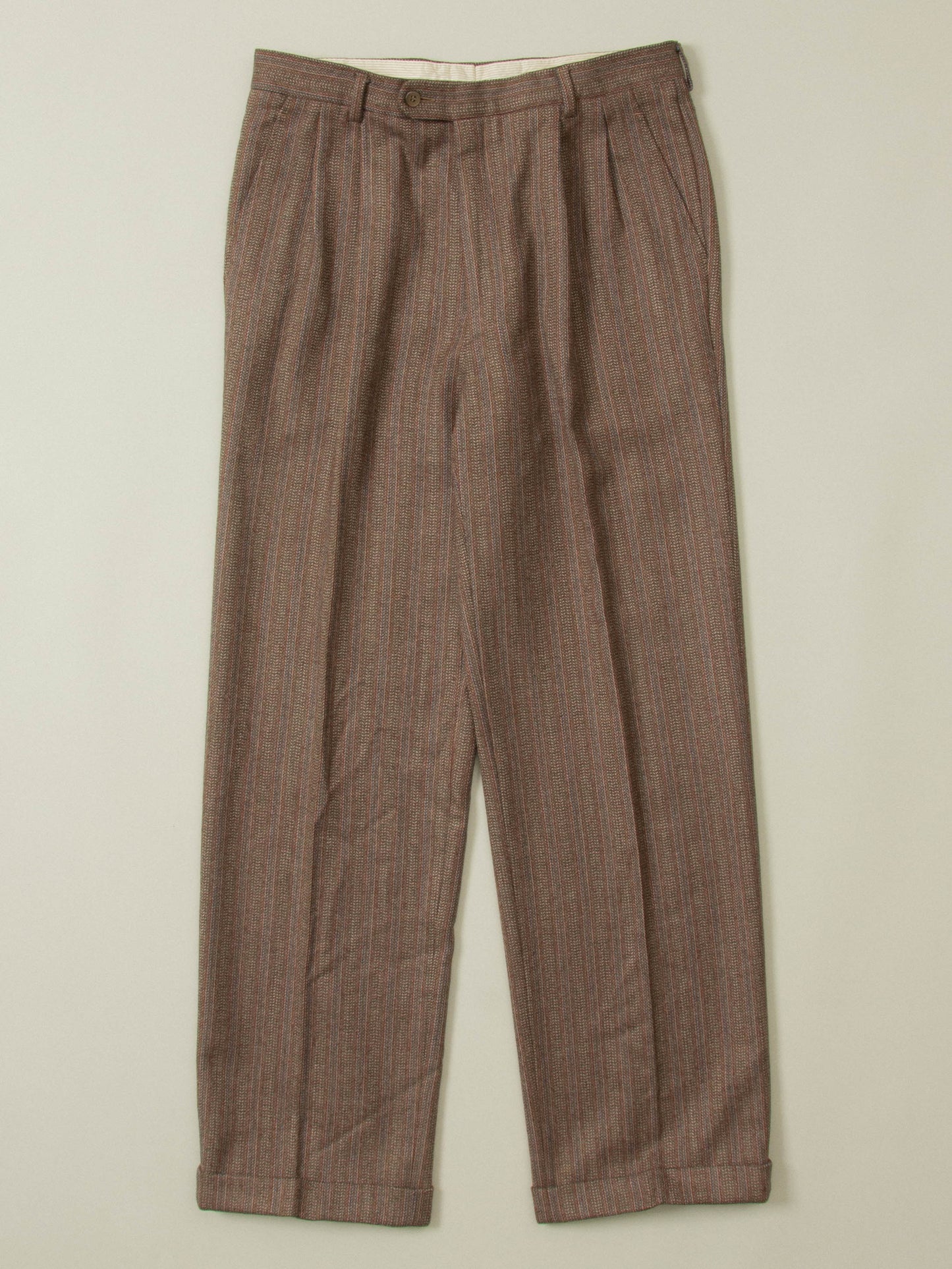 Vtg Pleated Wool Dress Trousers (30x31)