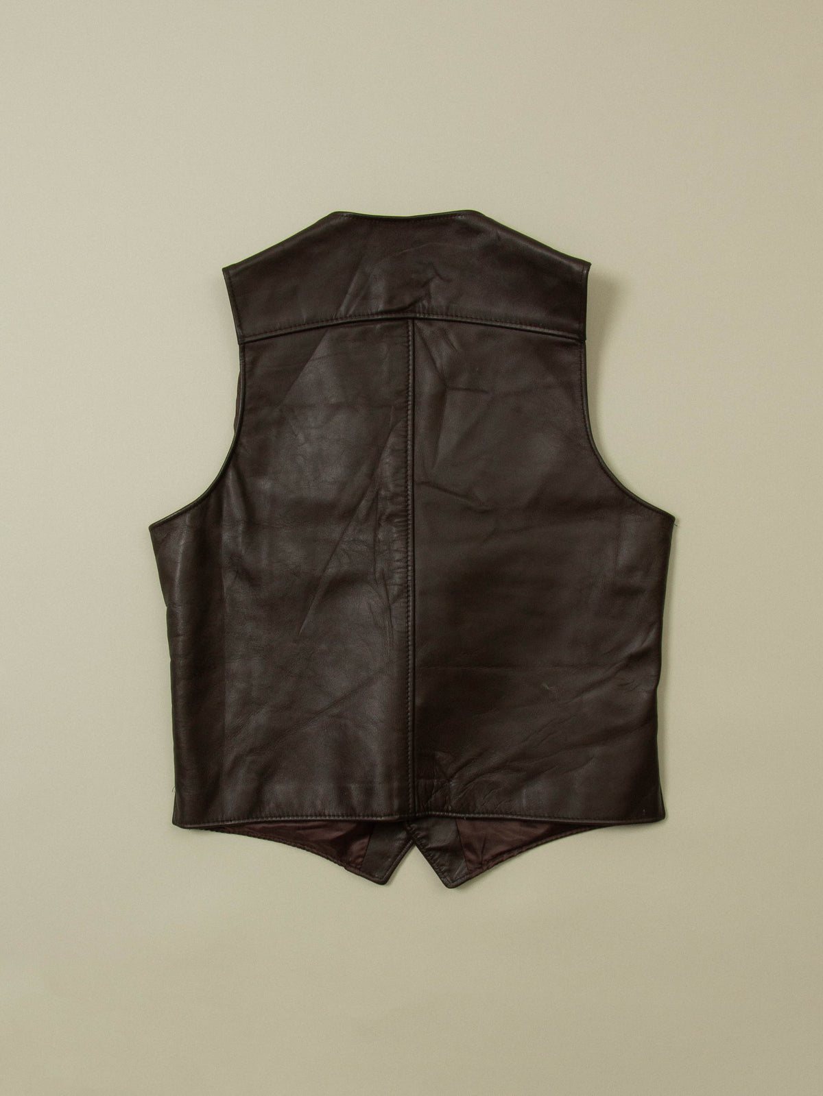 Vtg 1980s Schott Leather Vest - Made in USA (M)