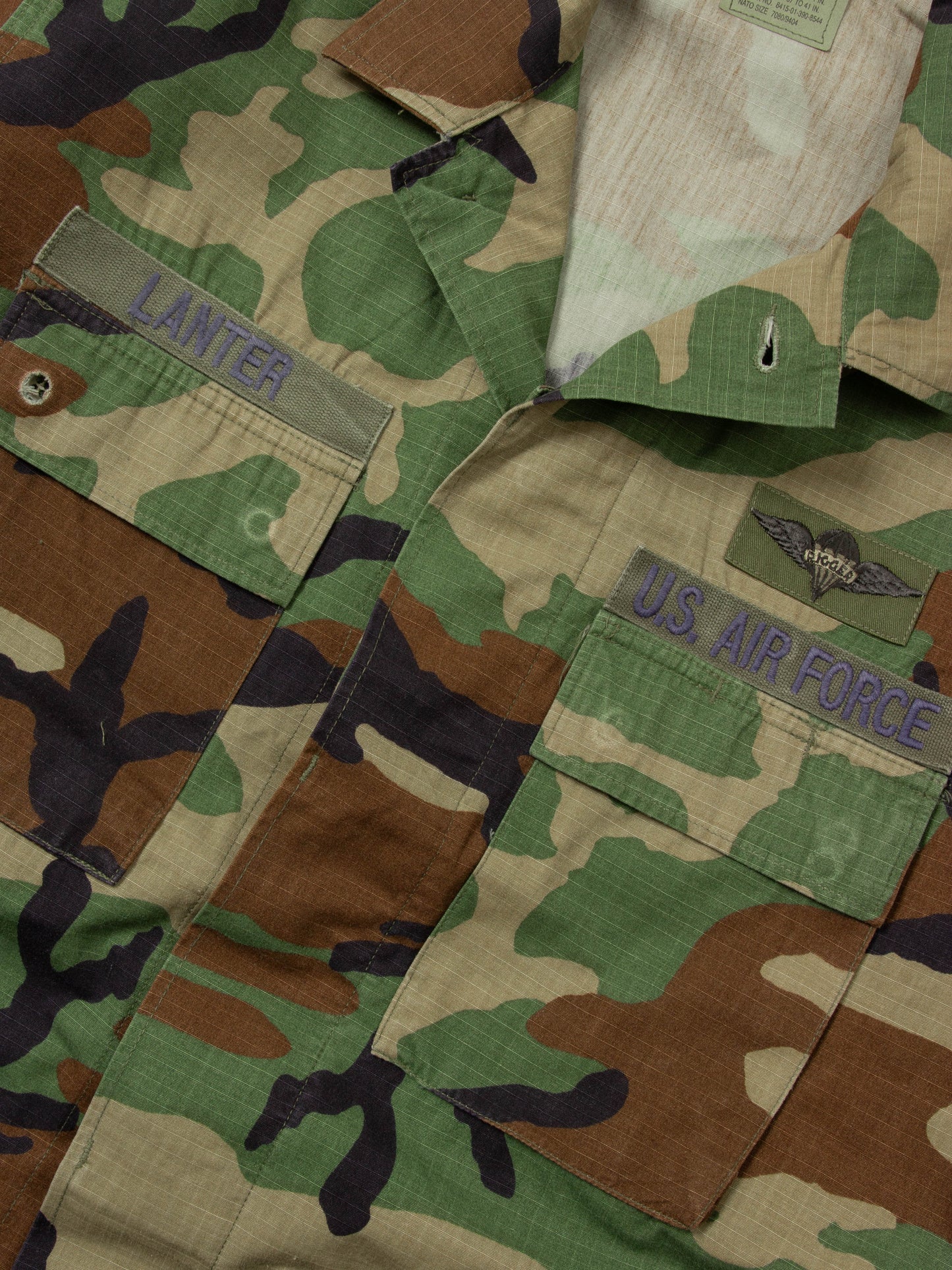 Vtg 1990s US Army Woodland Camo Jacket (S)