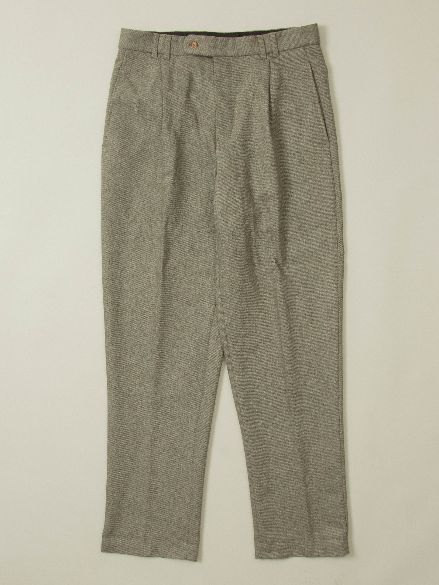 Vtg Pleated Wool Dress Trousers (32x32)