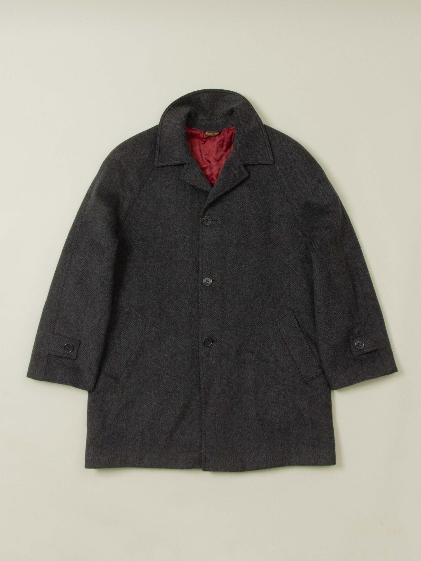 Vtg HBT Raglan Misto Mohair Coat - Made in Italy (L)
