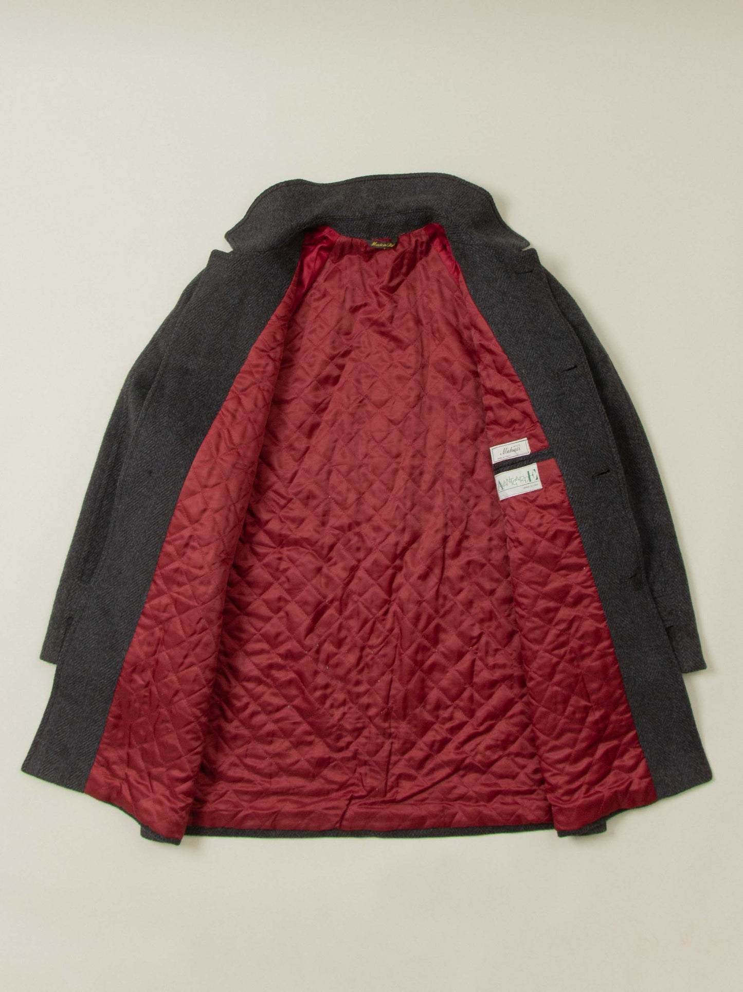 Vtg HBT Raglan Misto Mohair Coat - Made in Italy (L)