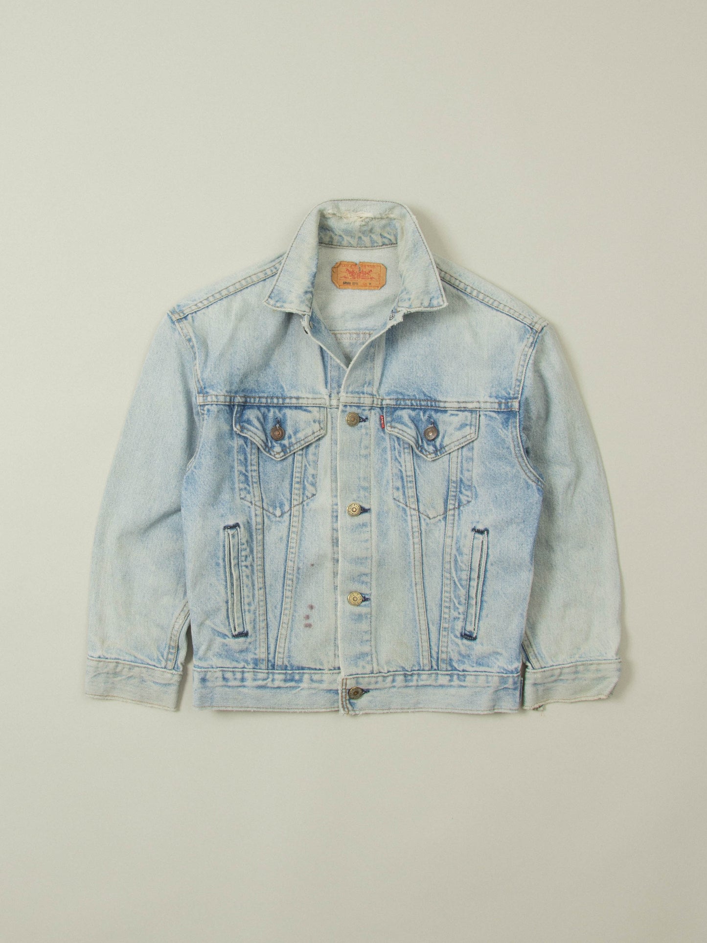 Vtg 1990s Levi's Denim Trucker Jacket - Made in USA (XS)