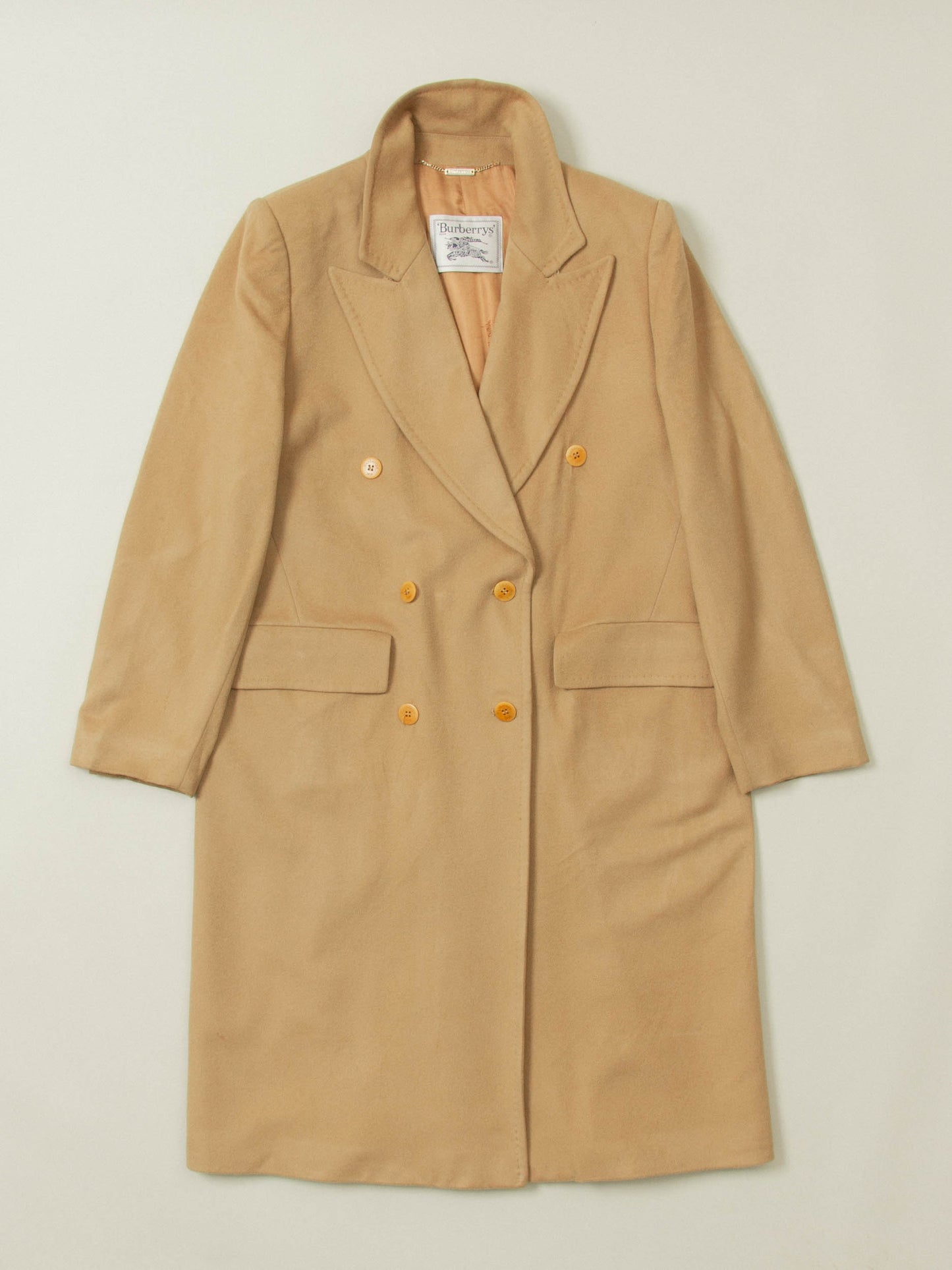 Vtg 1980s Burberry Wool Coat - Made in Spain (Women's L)