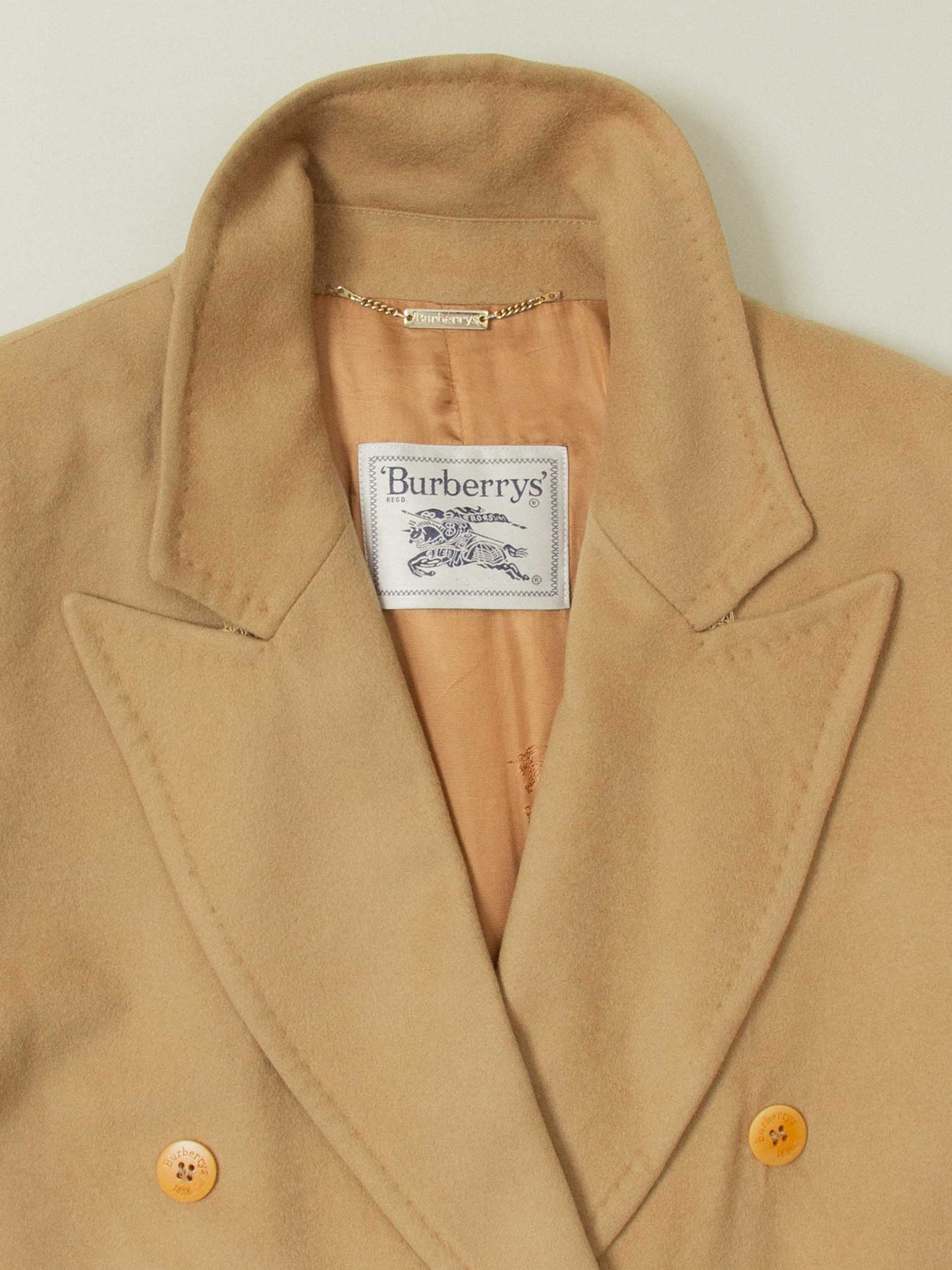 Vtg 1980s Burberry Wool Coat - Made in Spain (Women's L)