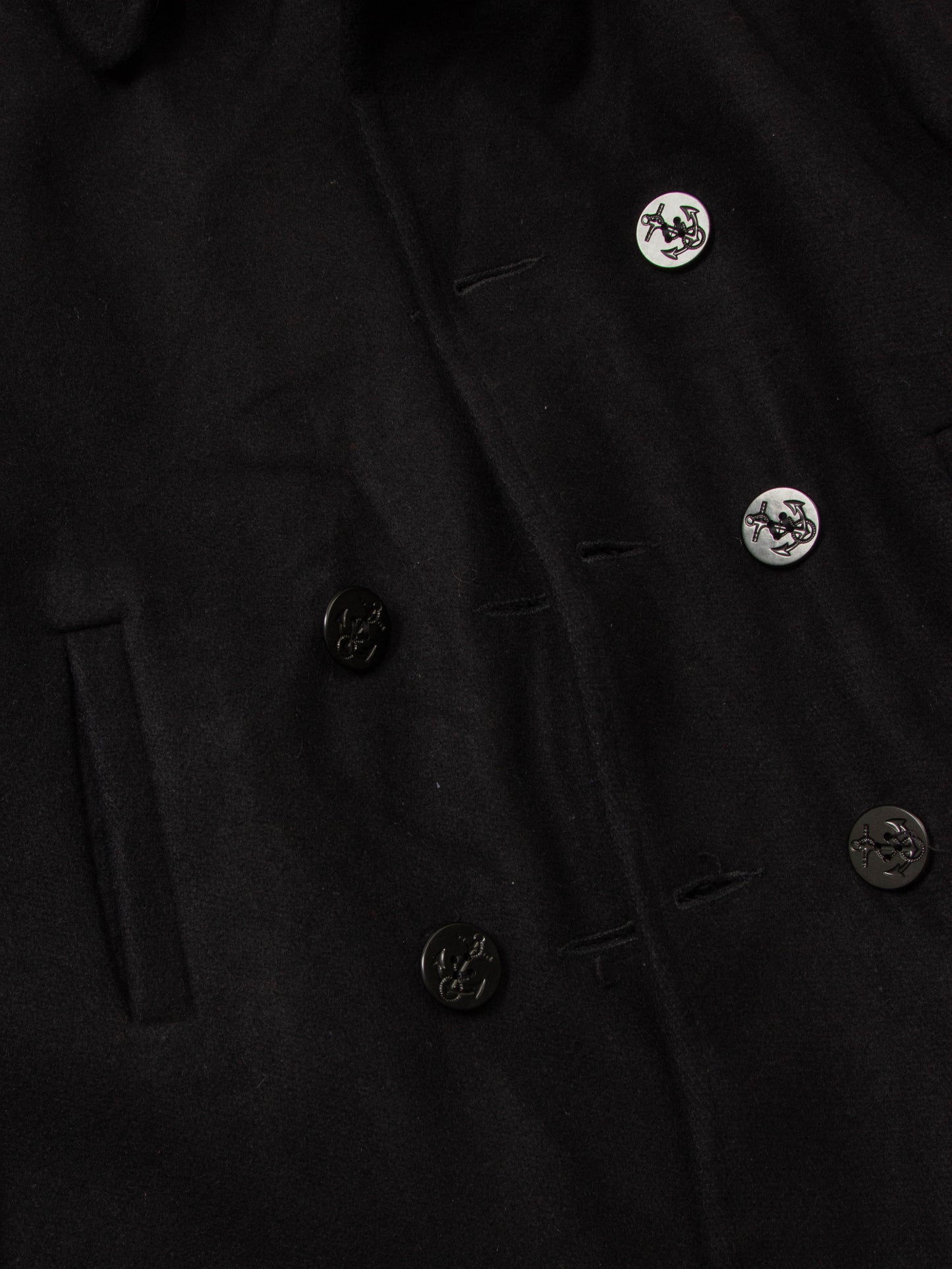 Vtg 1960s Fox Knapp Wool Peacoat - Made in USA (S)