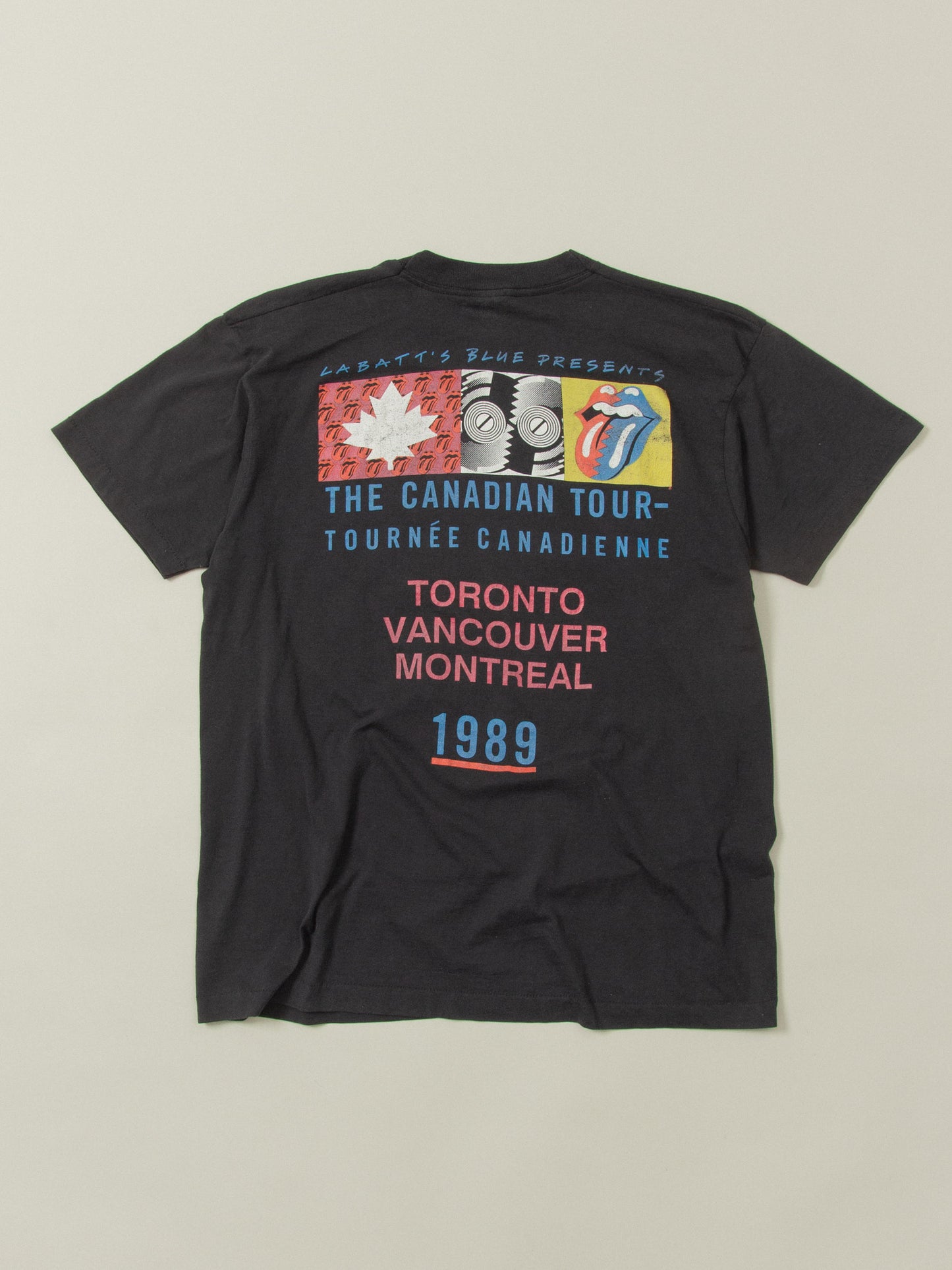 Vtg 1989 Rolling Stones Canada Tour Single Stitch Tee (M)