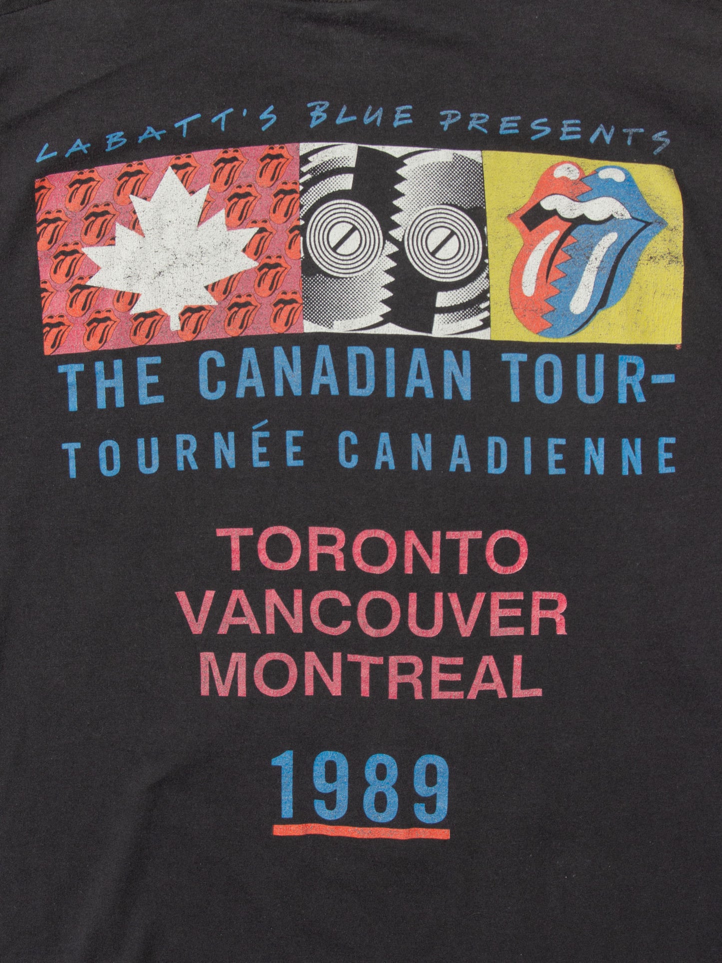 Vtg 1989 Rolling Stones Canada Tour Single Stitch Tee (M)