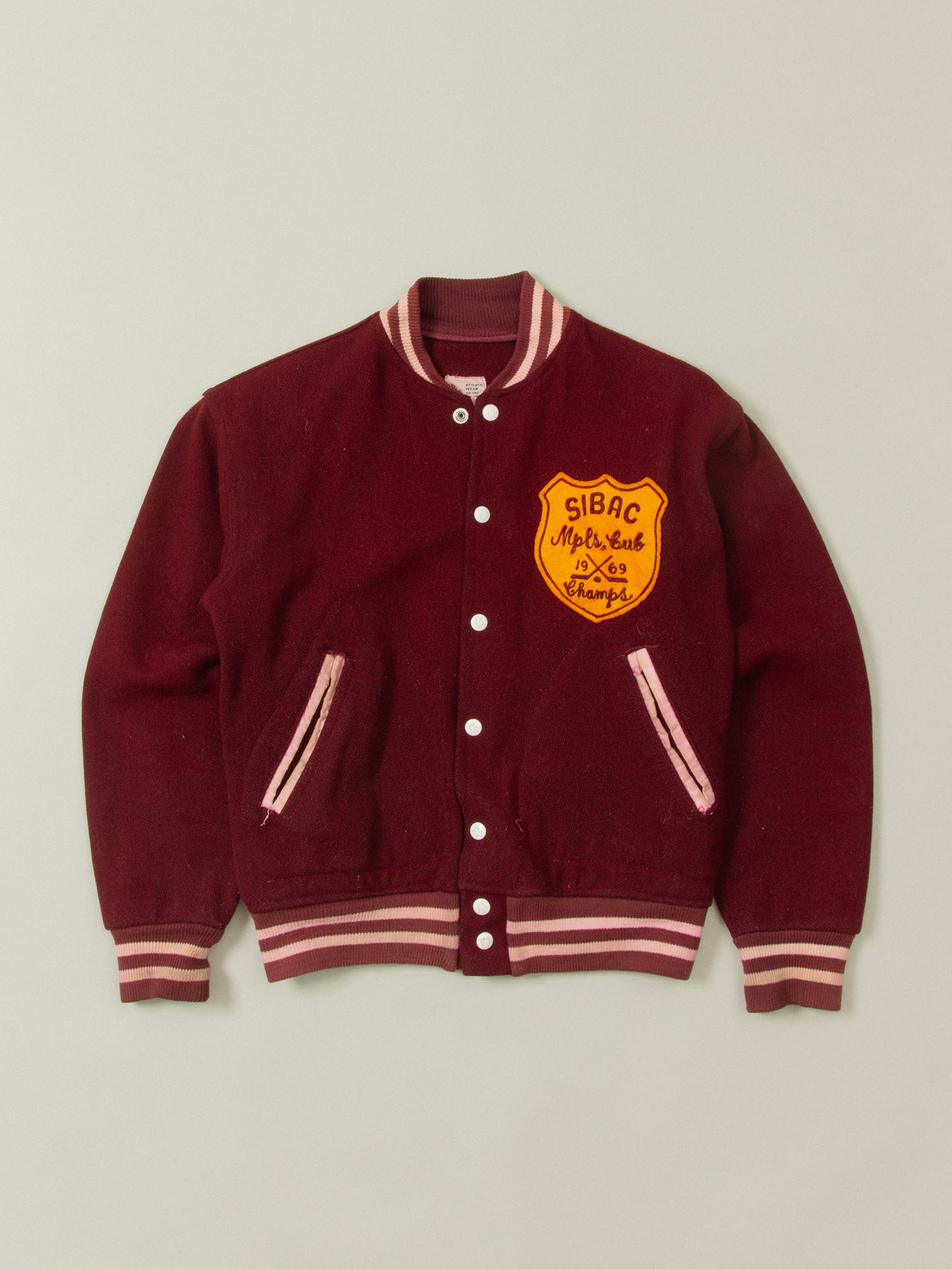 Vtg 1960s Varsity Hockey Jacket - Made in USA (S)