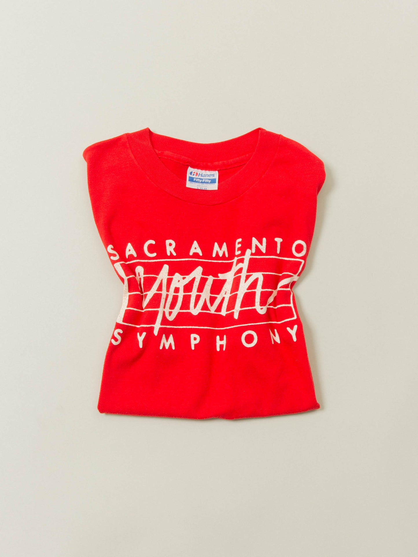 Vtg 1990s Hanes 'Symphony' 50/50 Single Stitch Tee – Made in USA (L)