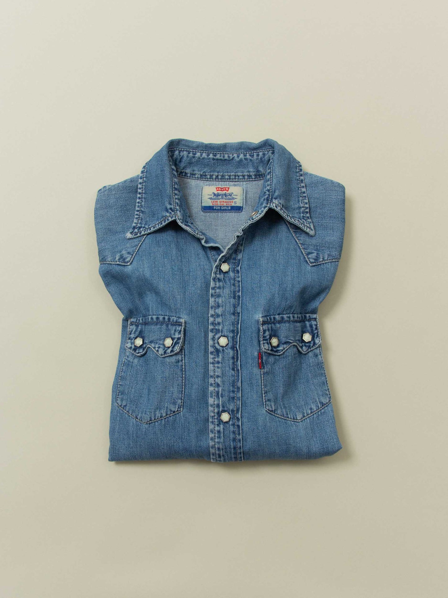Vtg 1990s Levi's Women's Western Denim Shirt (S)