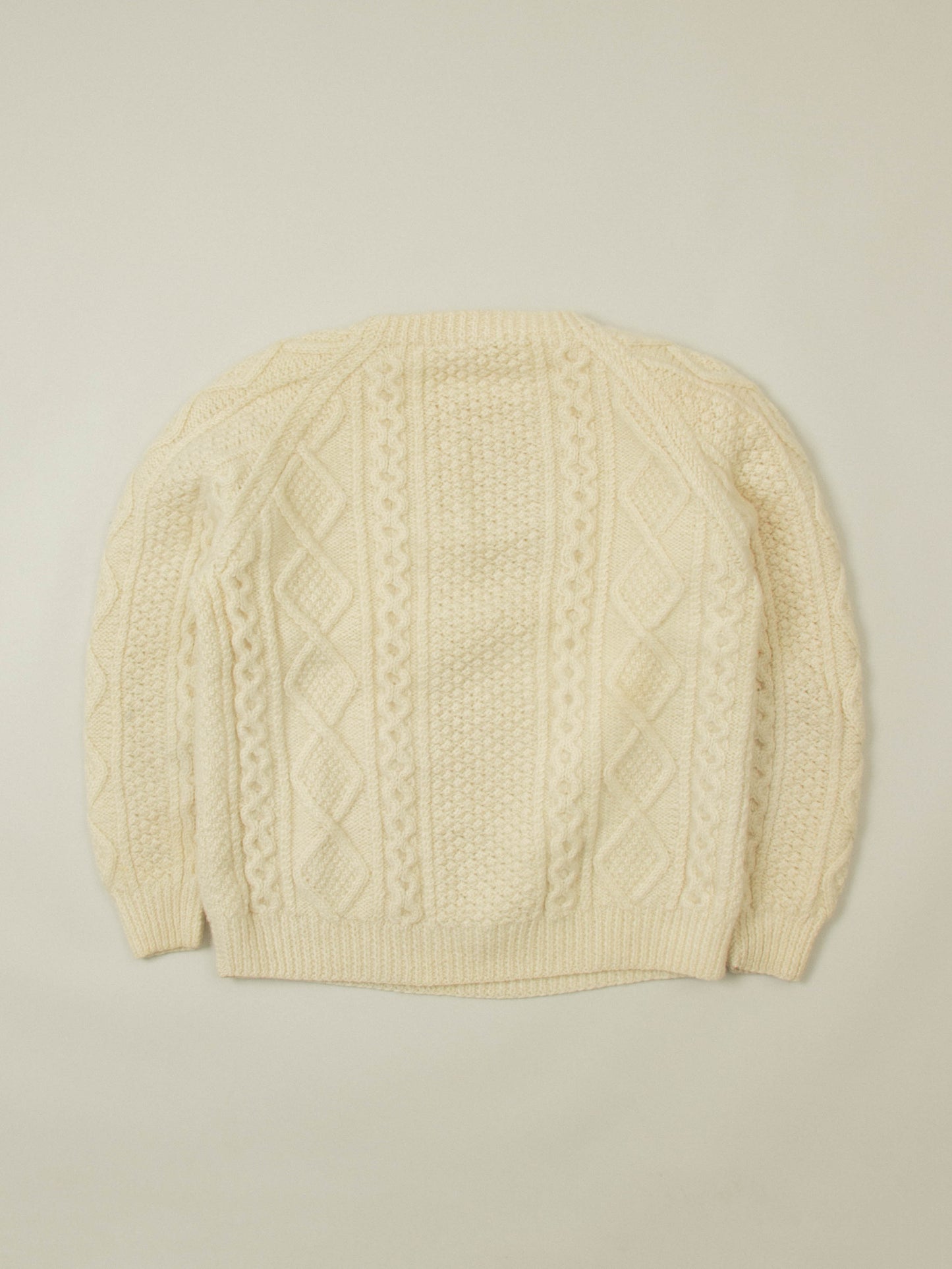 Vtg Hand Knitted Wool Sweater - Made in Scotland (XL)