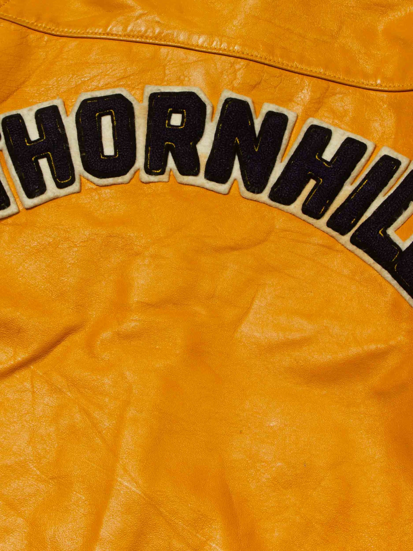 Vtg 1975 "Thornhill Jr. Football Champ" Leather Jacket – Made in Canada (M)