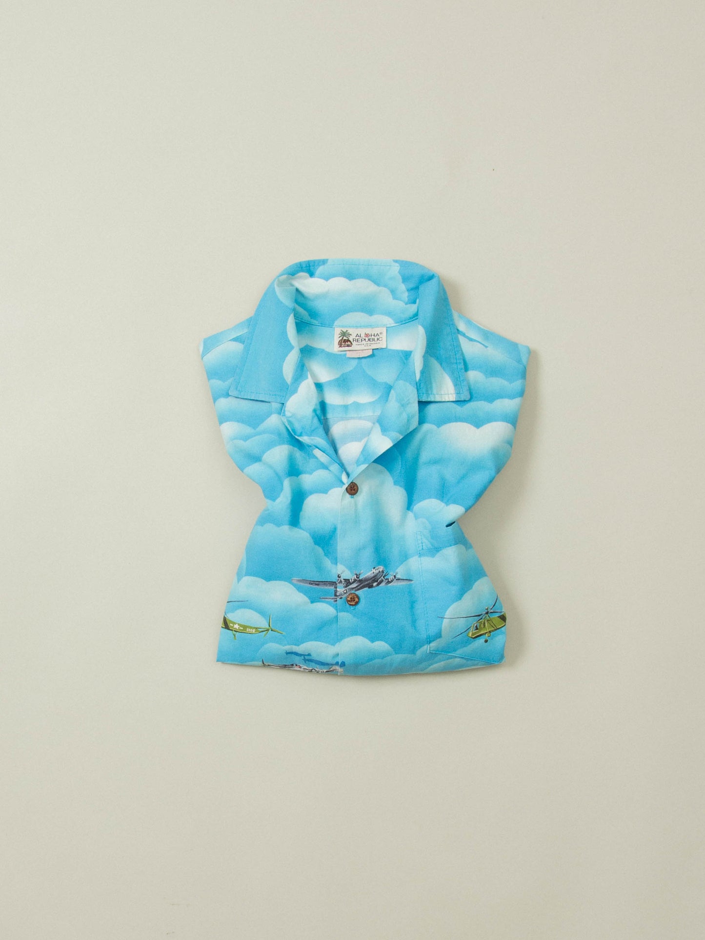 Vtg 1980s Hawaiian Aircraft Carrier Shirt - Made in Hawaii (L)