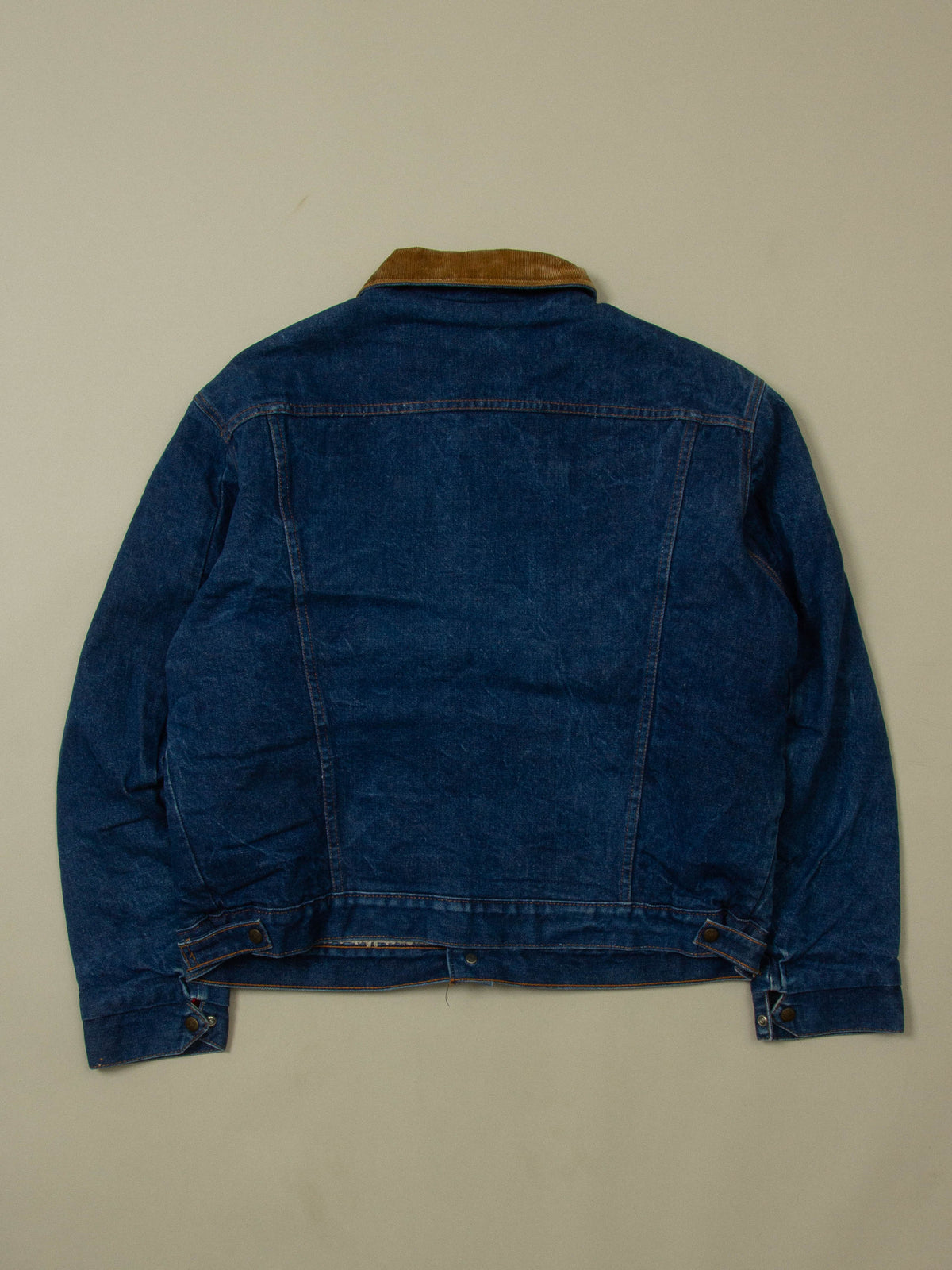 Vtg 1980s Sherpa Denim Jacket - Made in USA (L)