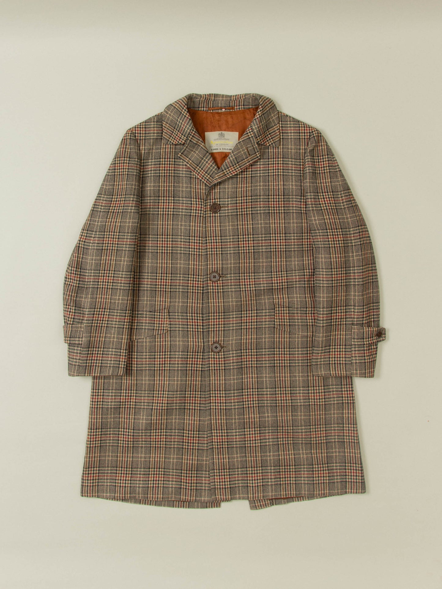 Vtg 1980s Aquascutum 'Lord & Taylor' Wool Coat - Made in England (L)