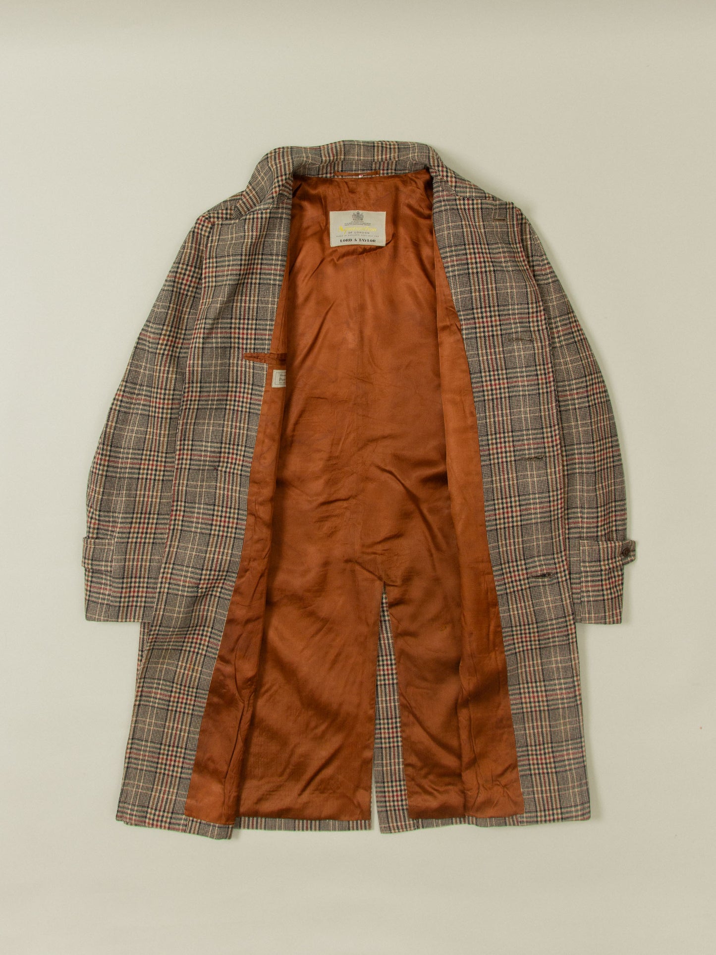 Vtg 1980s Aquascutum 'Lord & Taylor' Wool Coat - Made in England (L)