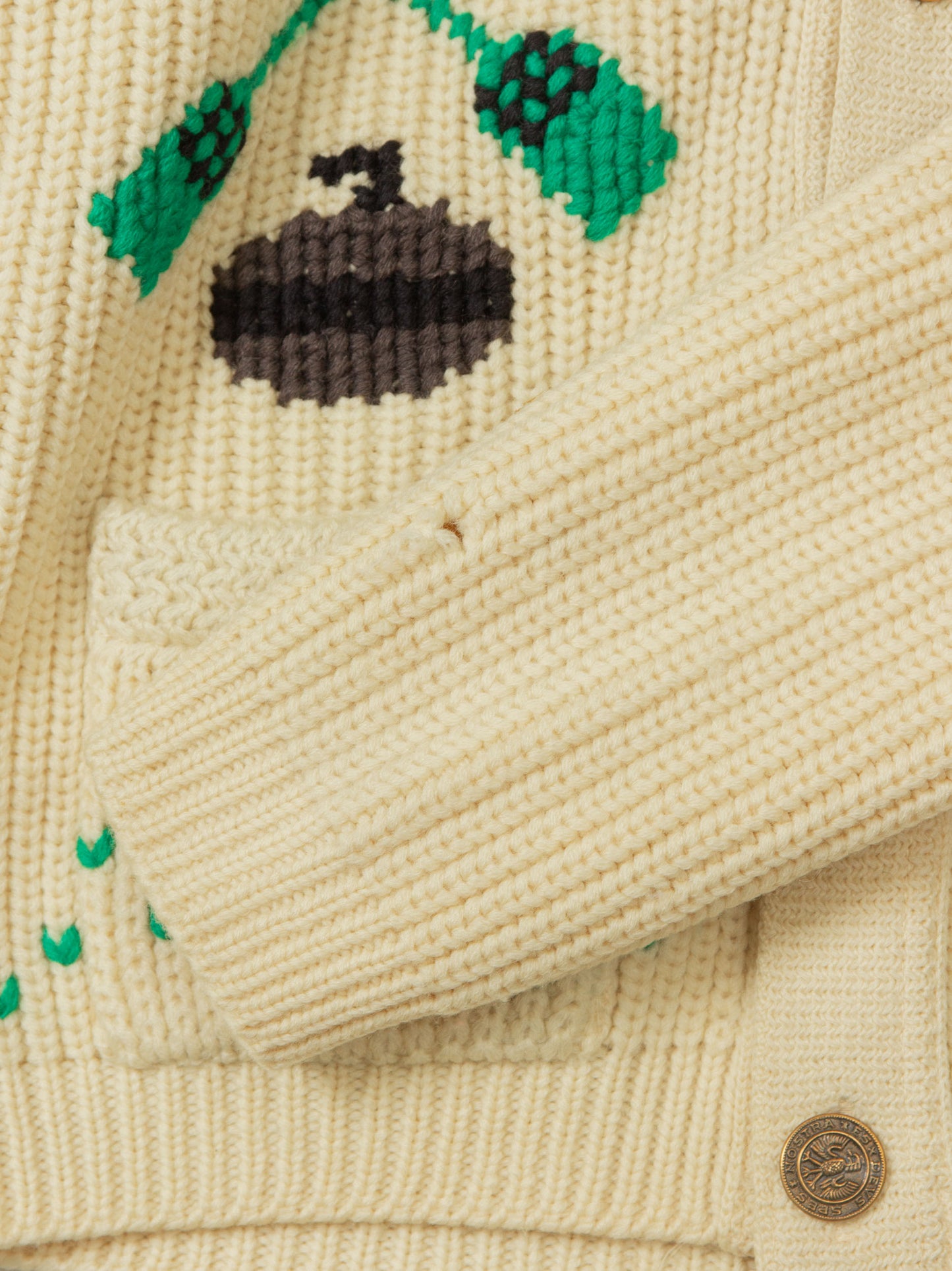 Vtg 1970s Curling Cowichan Wool Cardigan - Made in Canada (M)