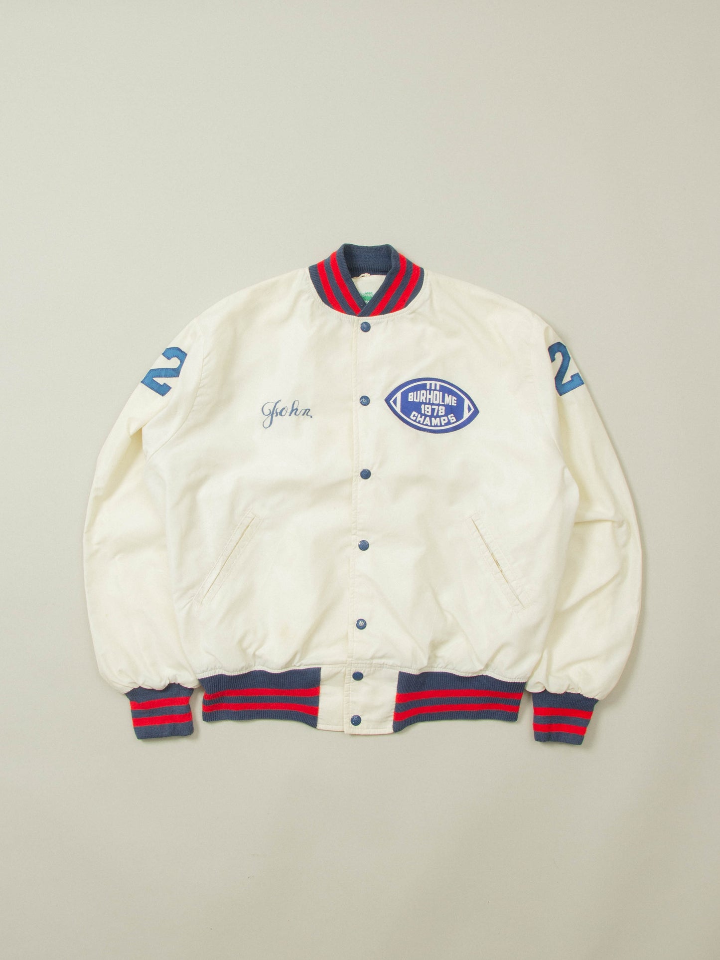 Vtg 1970s Football Varsity Jacket - Made in USA (L)