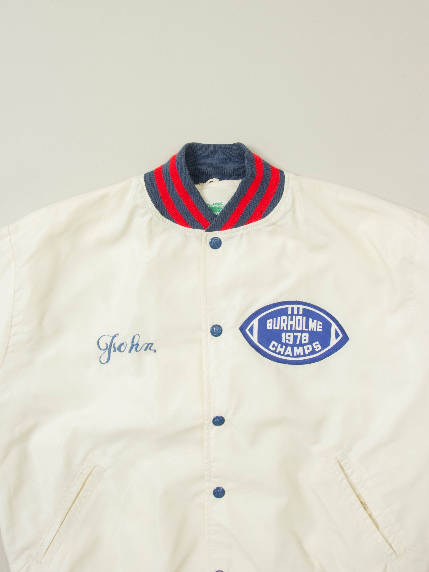 Vtg 1970s Football Varsity Jacket - Made in USA (L)
