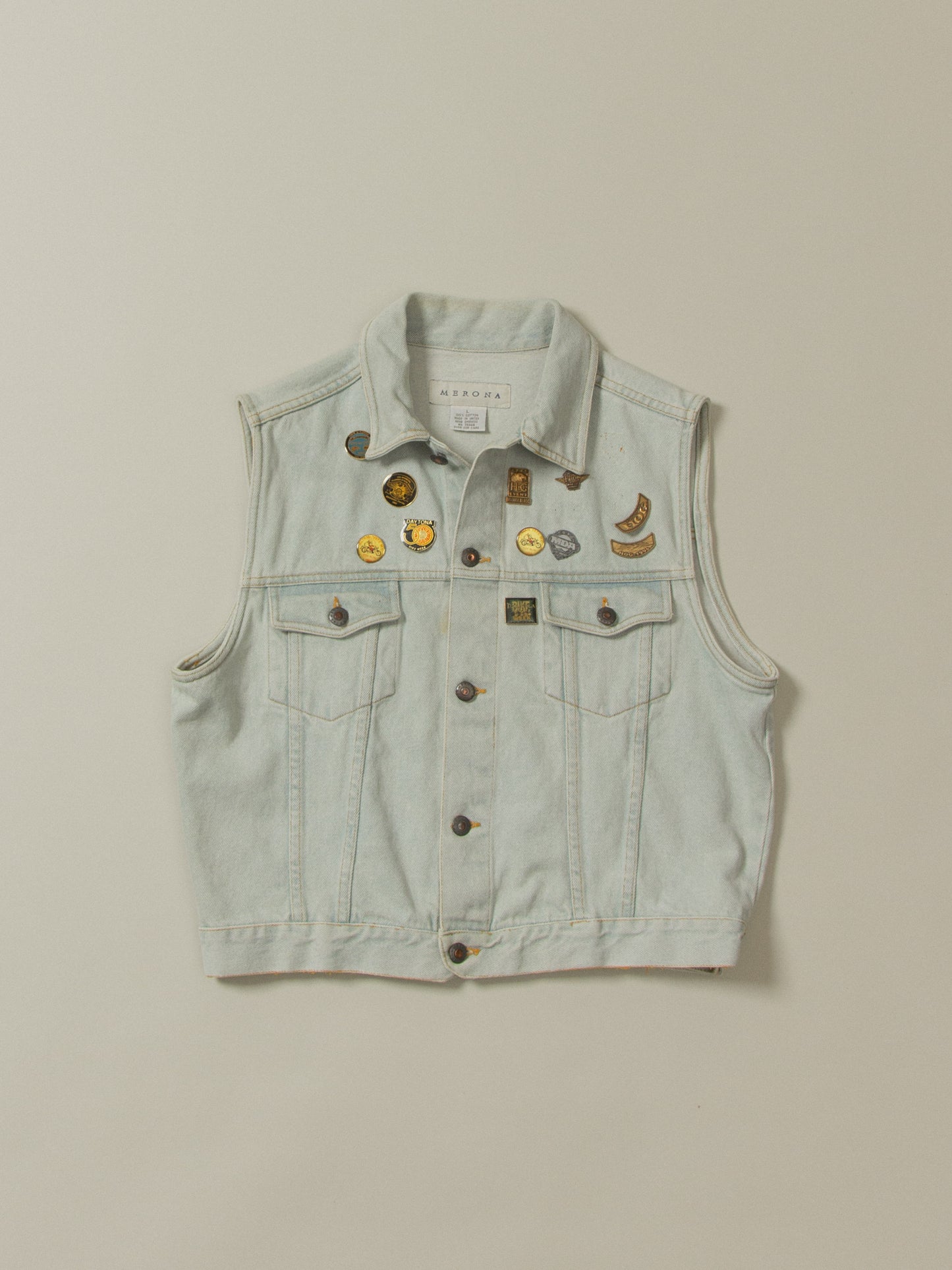 Vtg Merona Denim Vest (M)