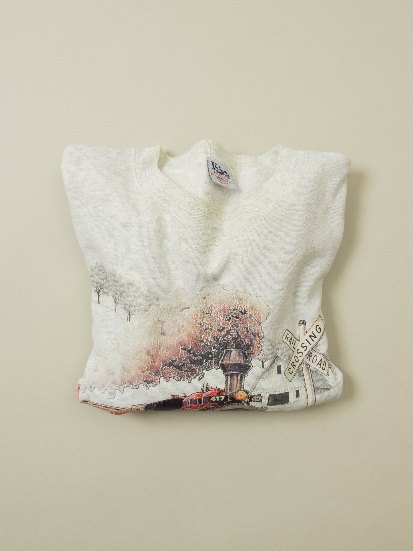 Vtg 1990s 'Rail Road' Sweatshirt - Made in USA (XXL)