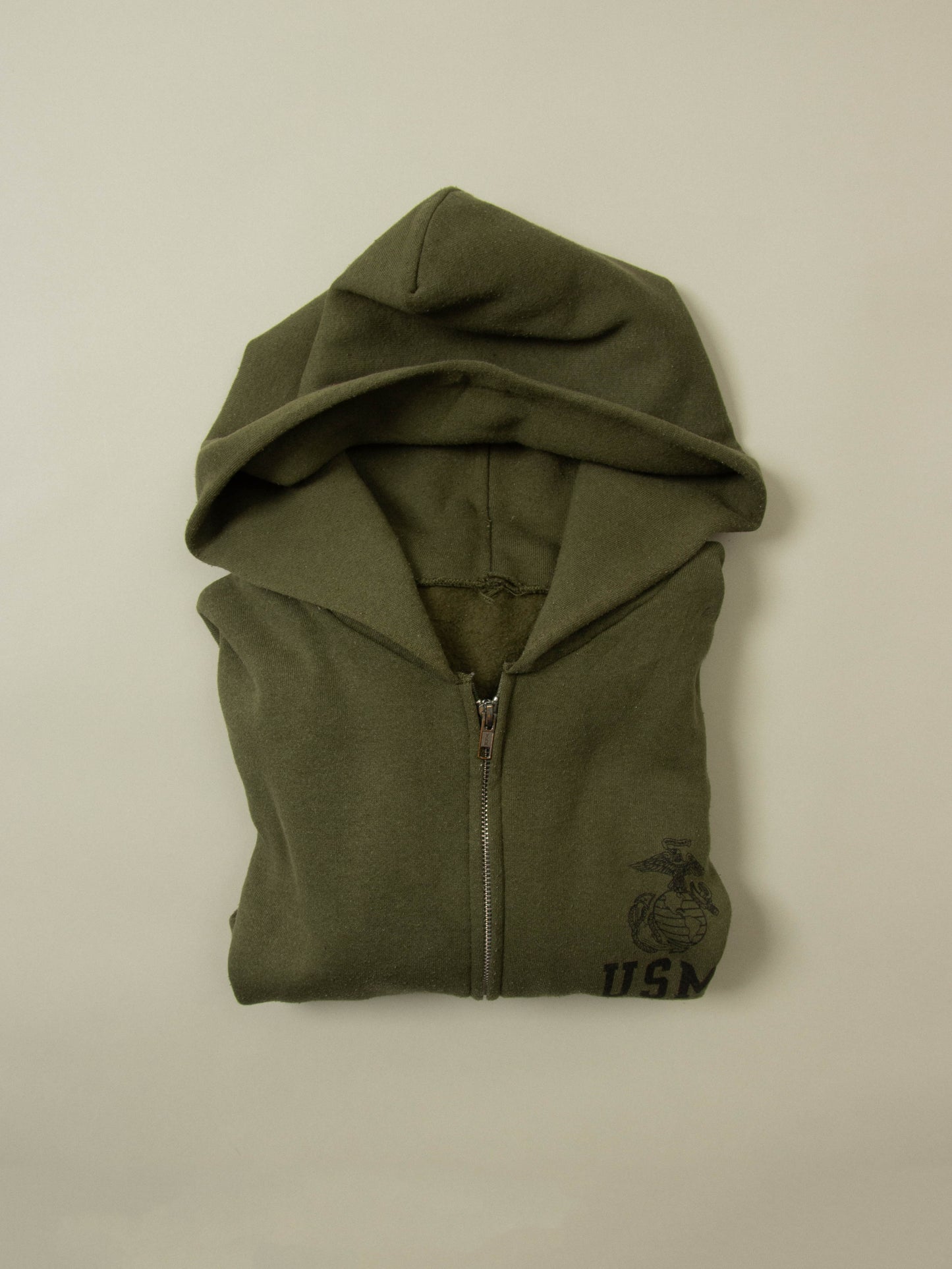 Vtg 1990s USMC Sports Zip-Up Hoodie (L)
