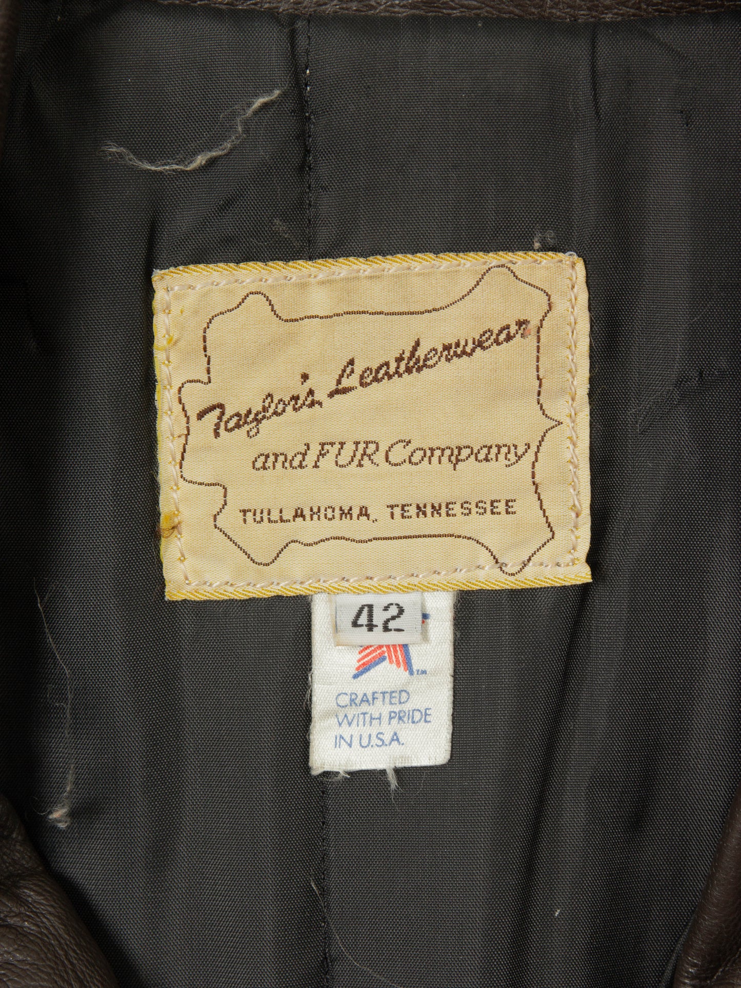 Vtg 1970s Bridgeview Illinois Police Leather Jacket - Made in USA (M/L)