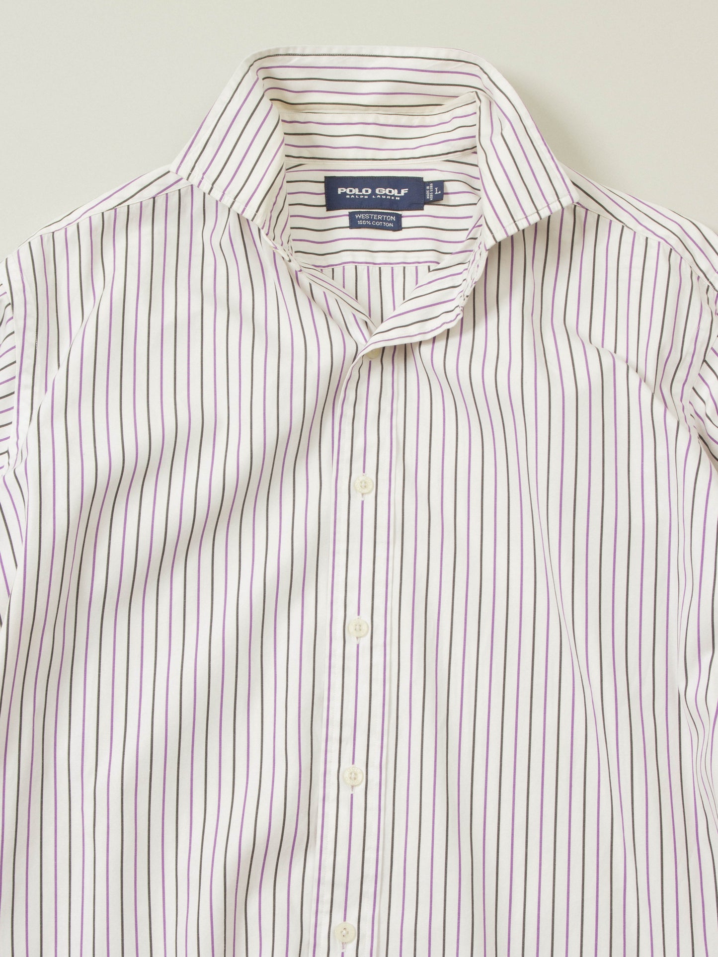 Vtg 1990s Striped Ralph Lauren Shirt (L)