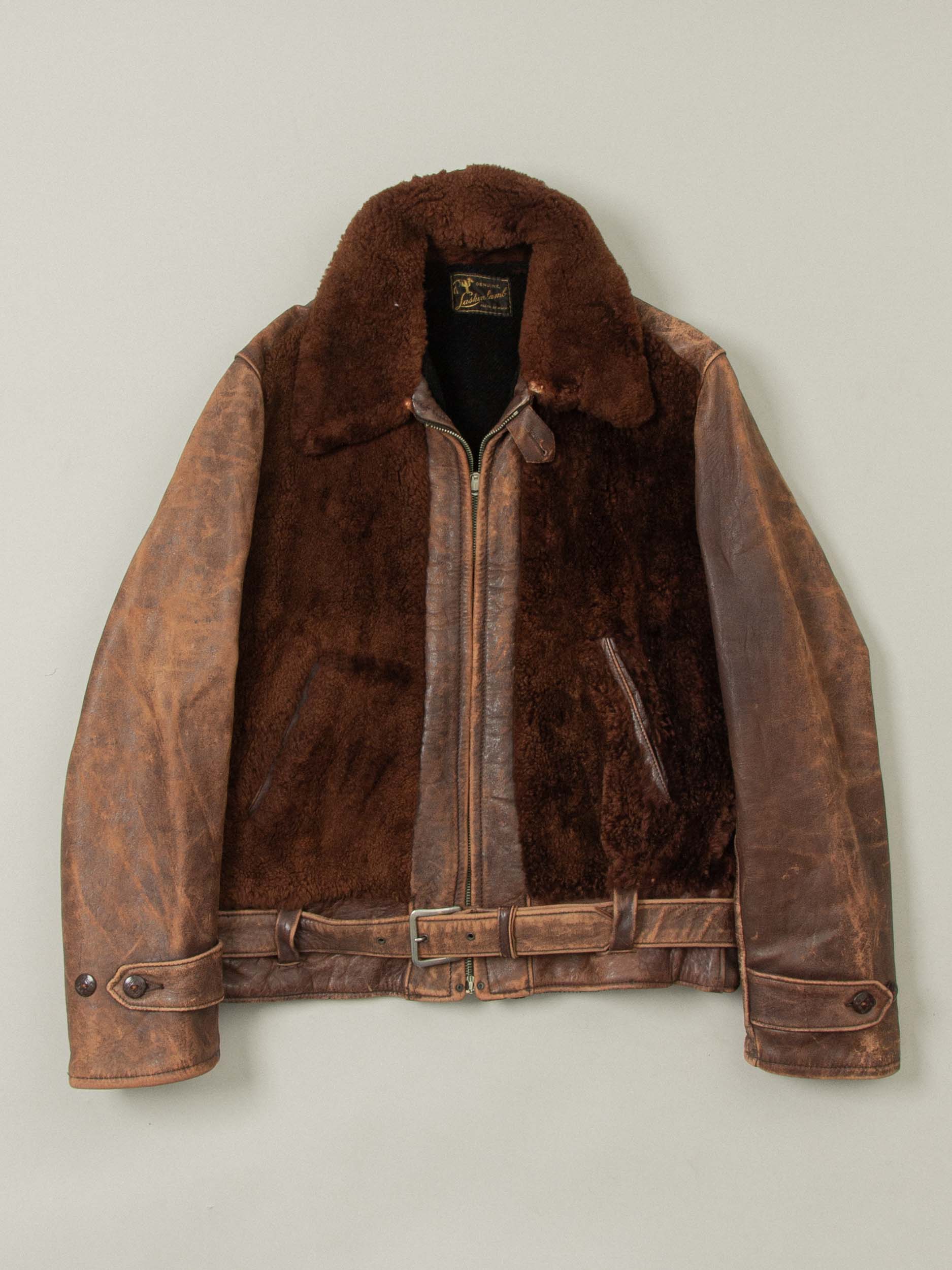 Vtg Rare 1930s Laskin Lamb 'Grizzly' Leather Jacket (M) – Broadway