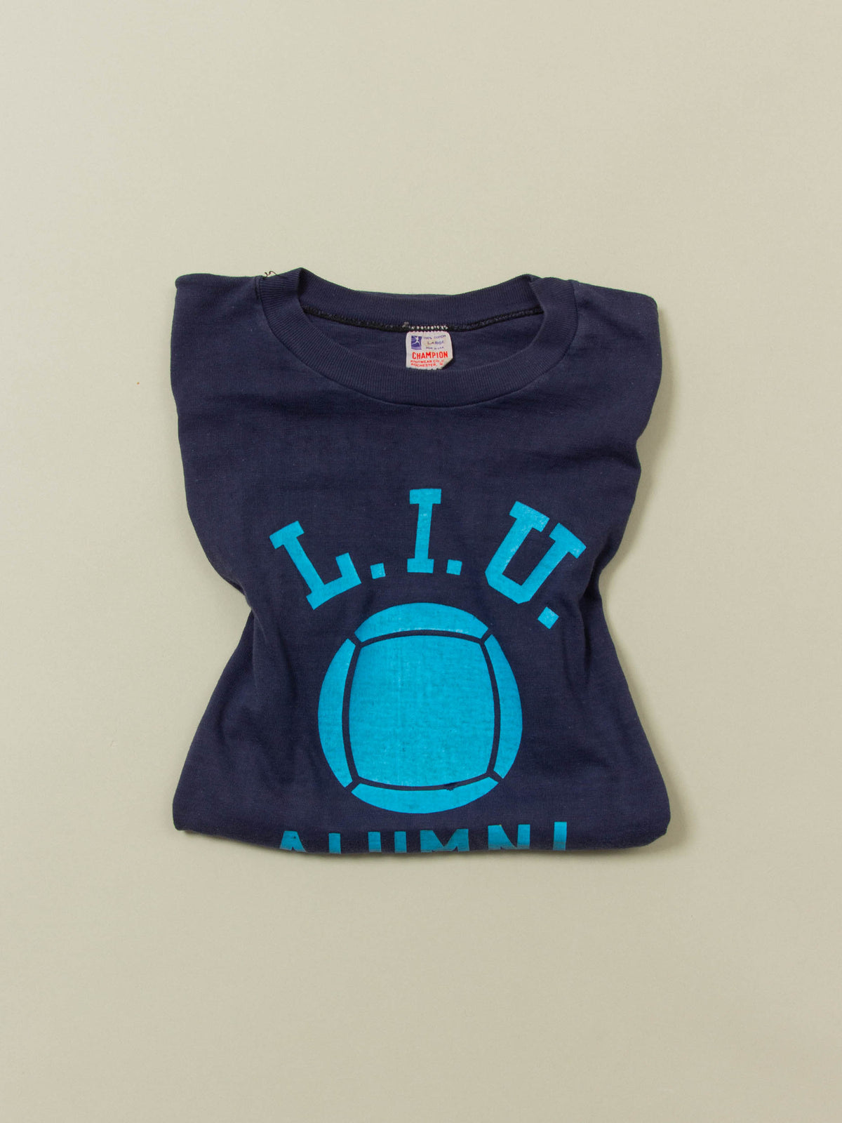 Vtg 1950s Champion Single Stitch Tee – Made in USA (M)
