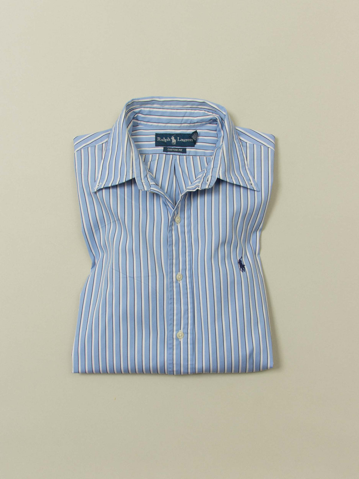 Vtg 1990s Ralph Lauren Striped Button Down Shirt (L)