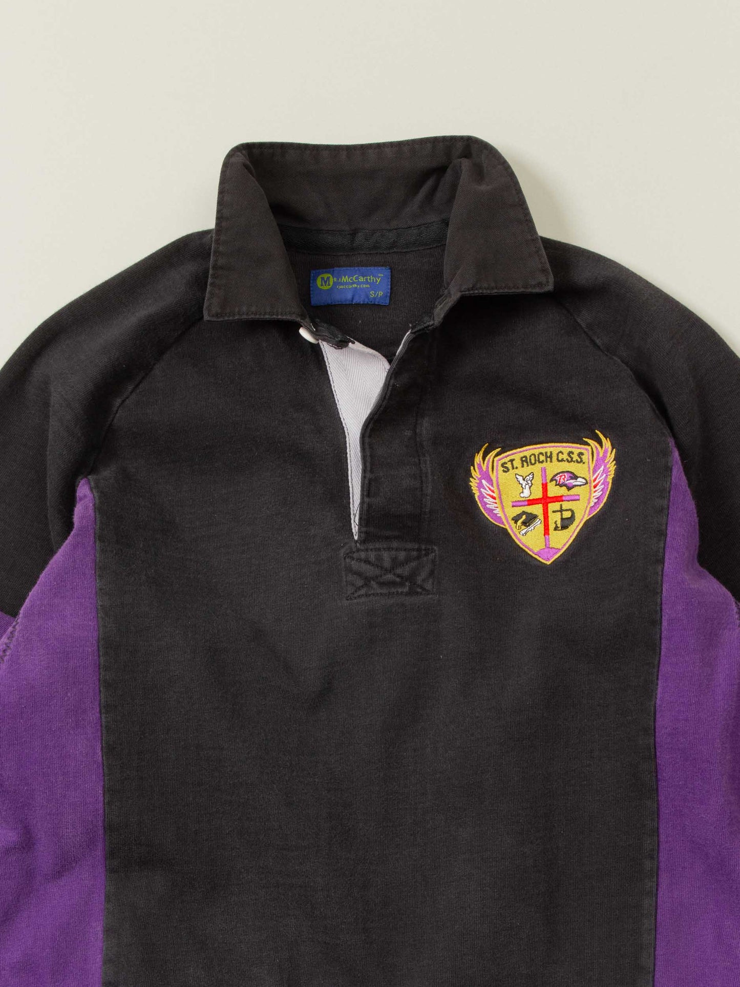Vtg 1990s Embroidered Rugby Shirt (S)