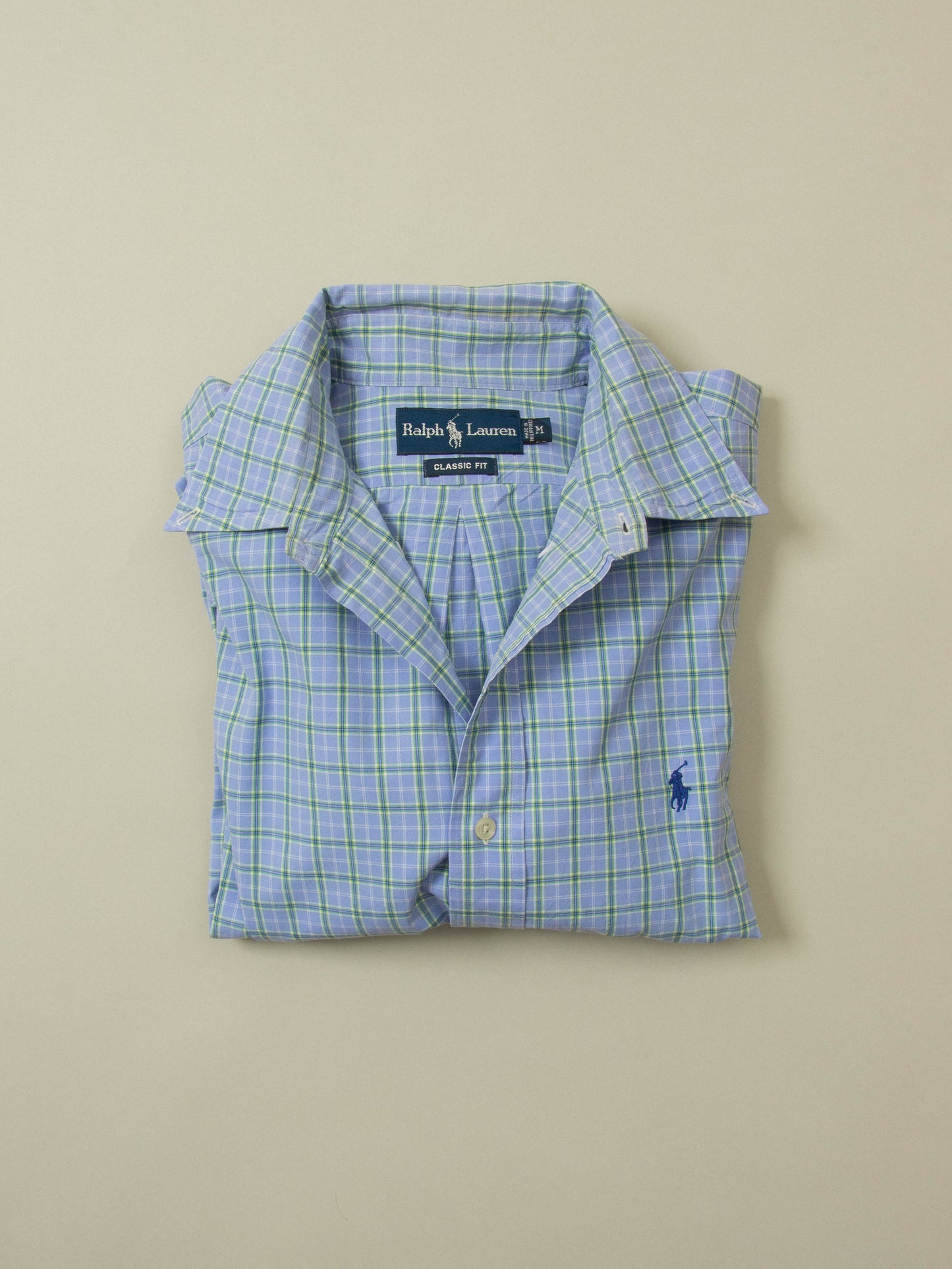 Vtg 1990s Ralph Lauren Checkered Button Down Shirt (M/L)
