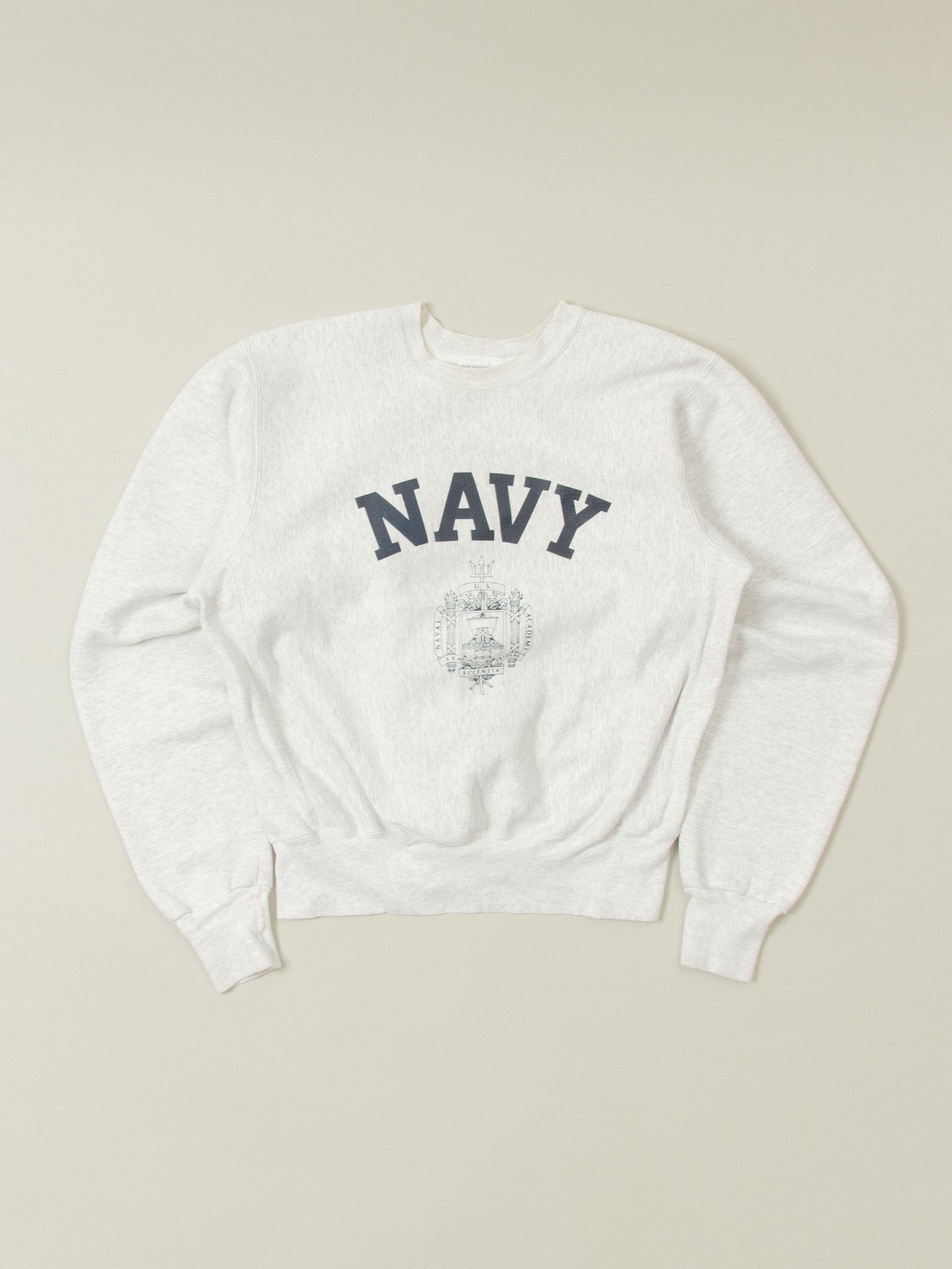 Vtg 1990s U.S Navy Reverse Weave Sweatshirt - Made in USA (L)