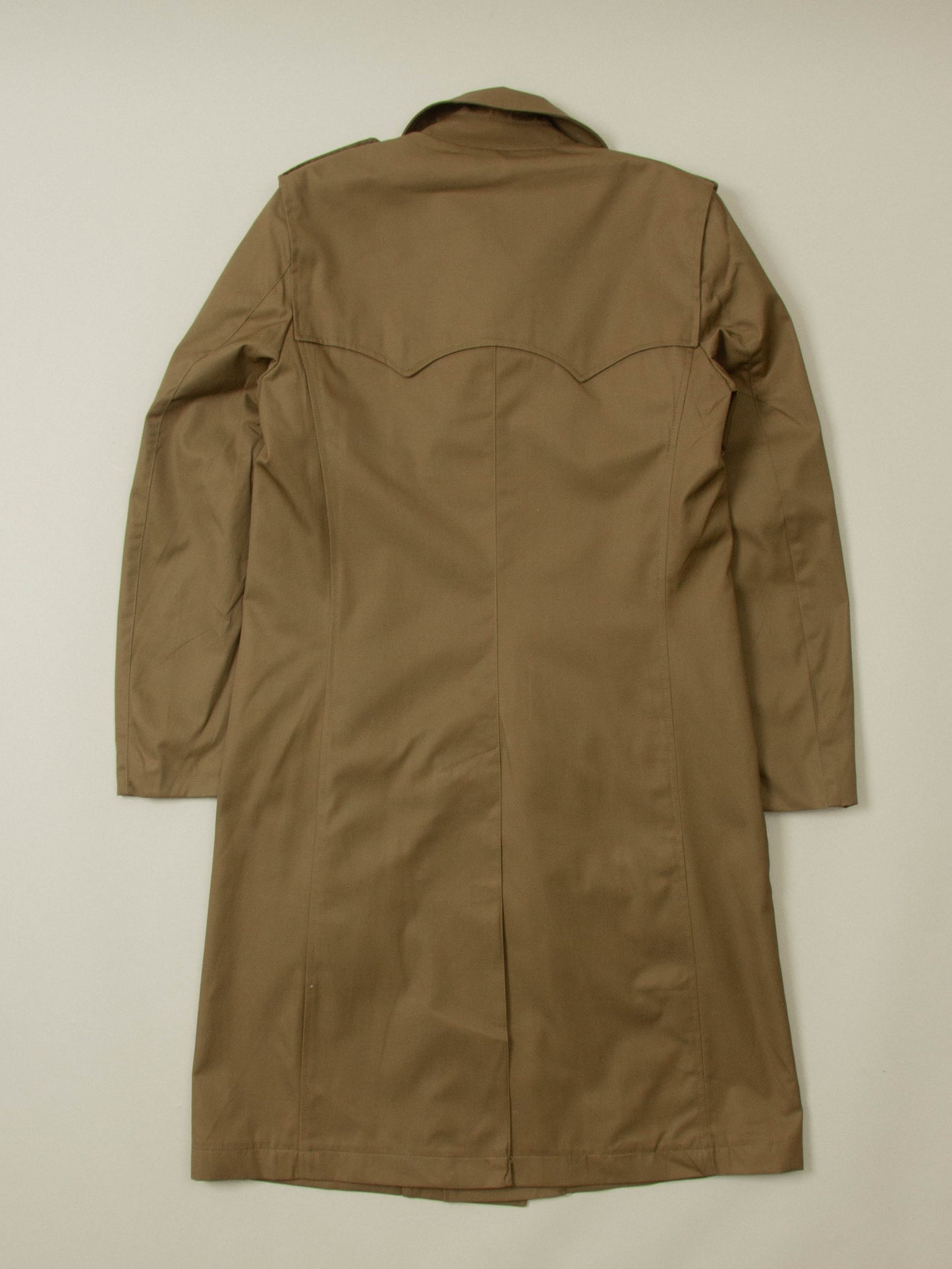 Vtg 1970s Deadstock Italian Army Lined Trench Coat (S)