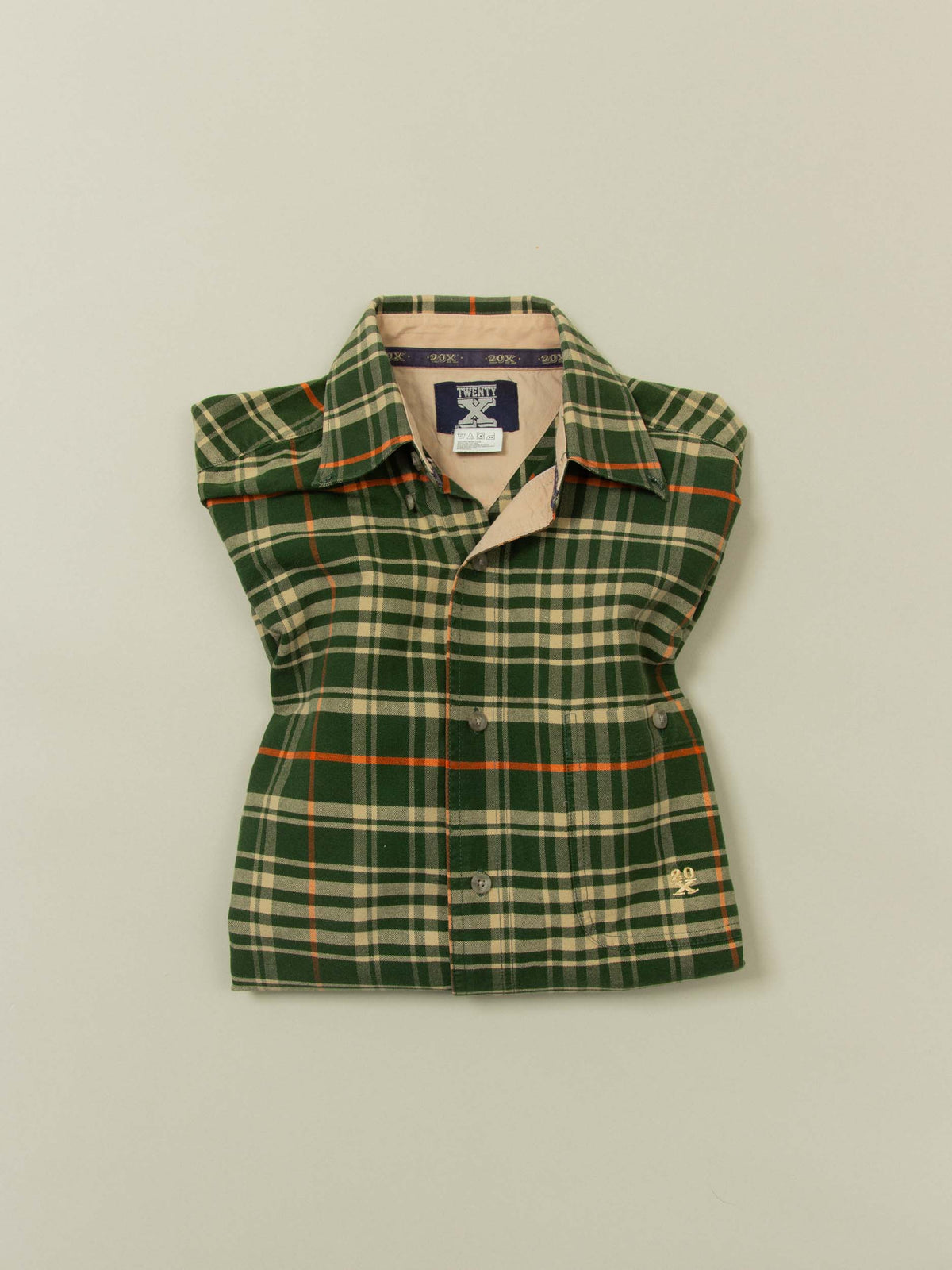 Wrangler 'Twenty X' Button Down Plaid Shirt (S/M)