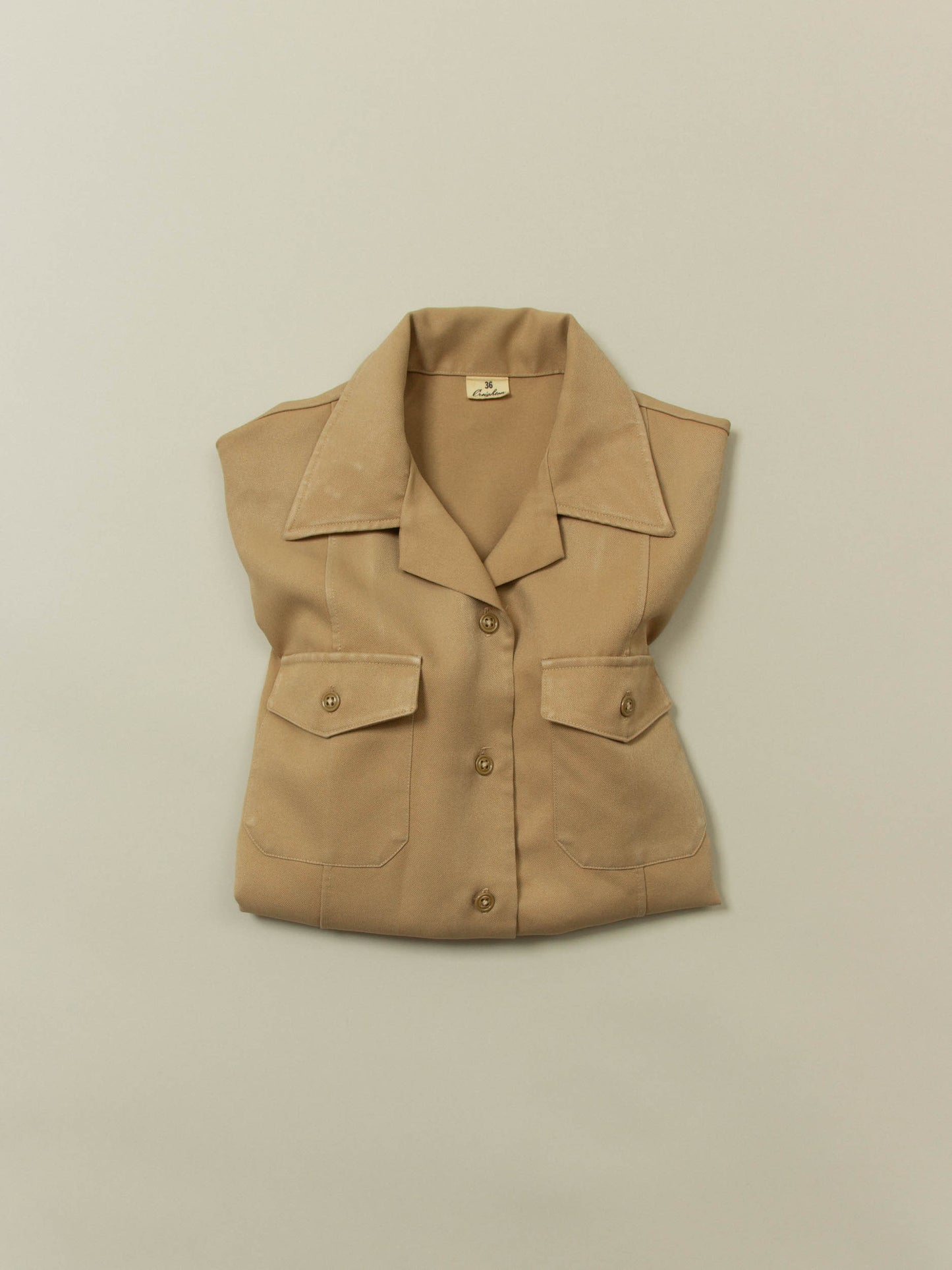 Vtg 1970s Creighton Short Sleeve Officer Shirt – Made in USA (Women's S)