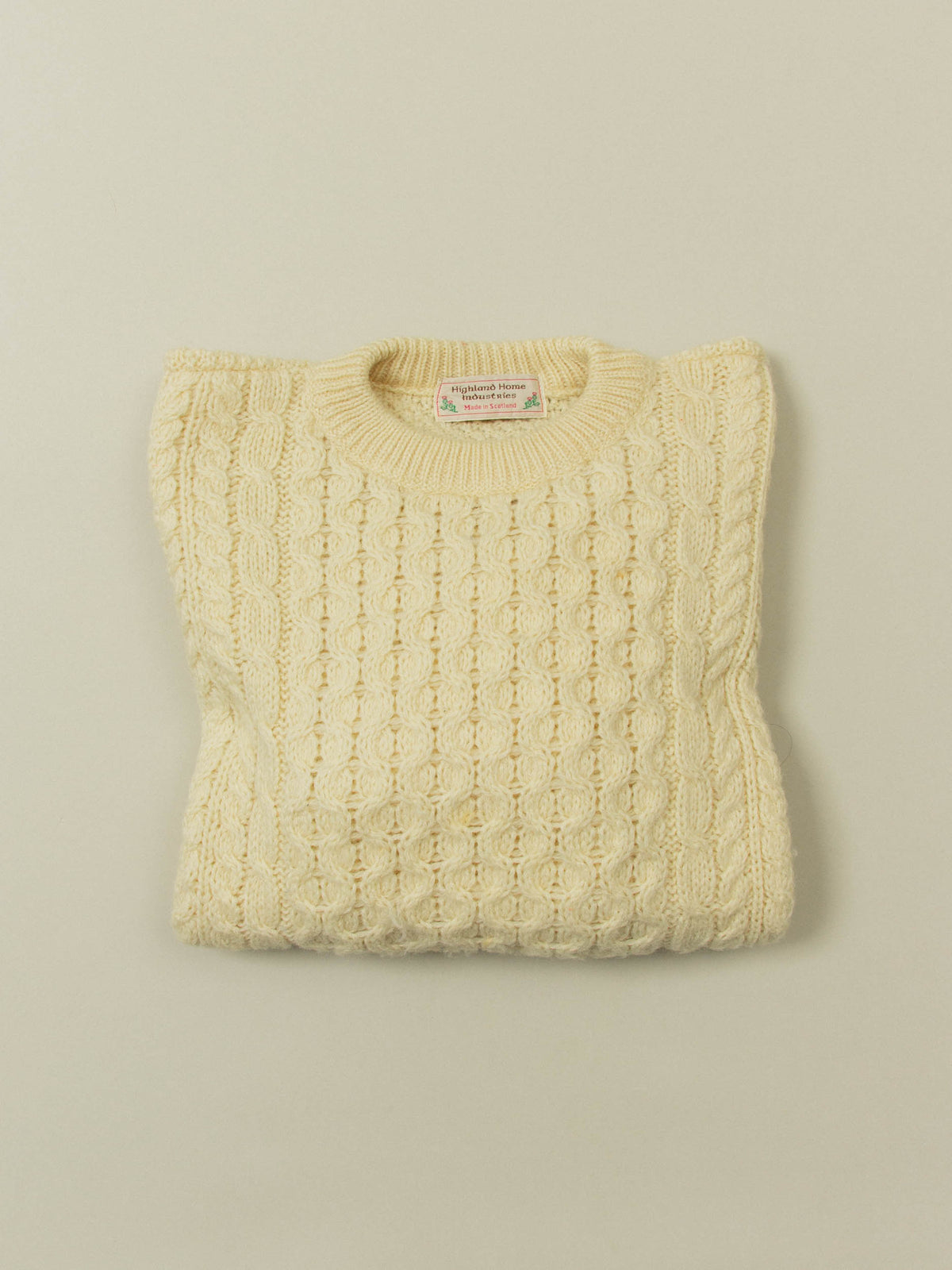 Vtg 1980s Fisherman Knit Wool Sweater – Made in Scotland (M/L)