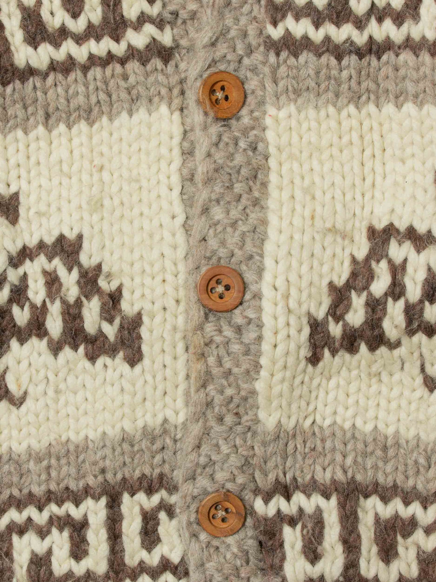 Vtg 1970s Cowichan 'Thunderbird' Wool Knit Cardigan (M/L)