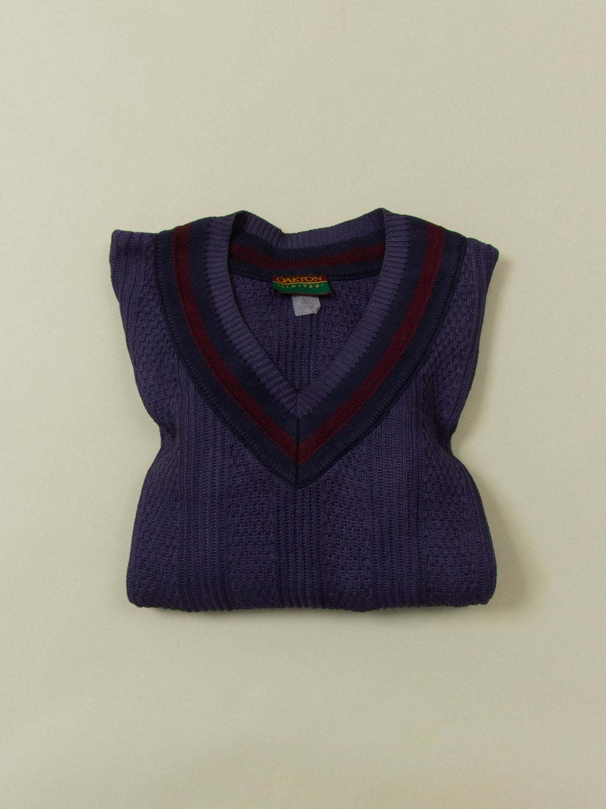 Vtg 1980s V-Neck Cricket Cotton Sweater – Made in USA (L)
