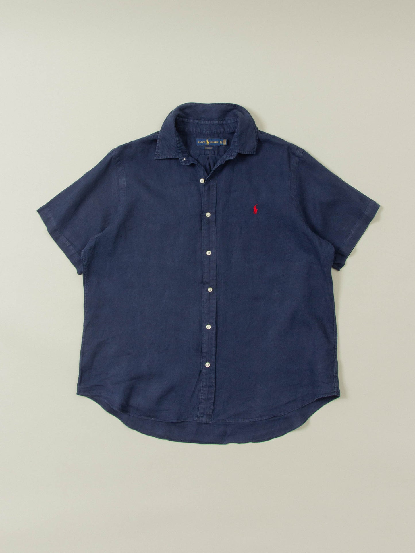 2000s Short Sleeve Ralph Lauren Linen Shirt (XL)