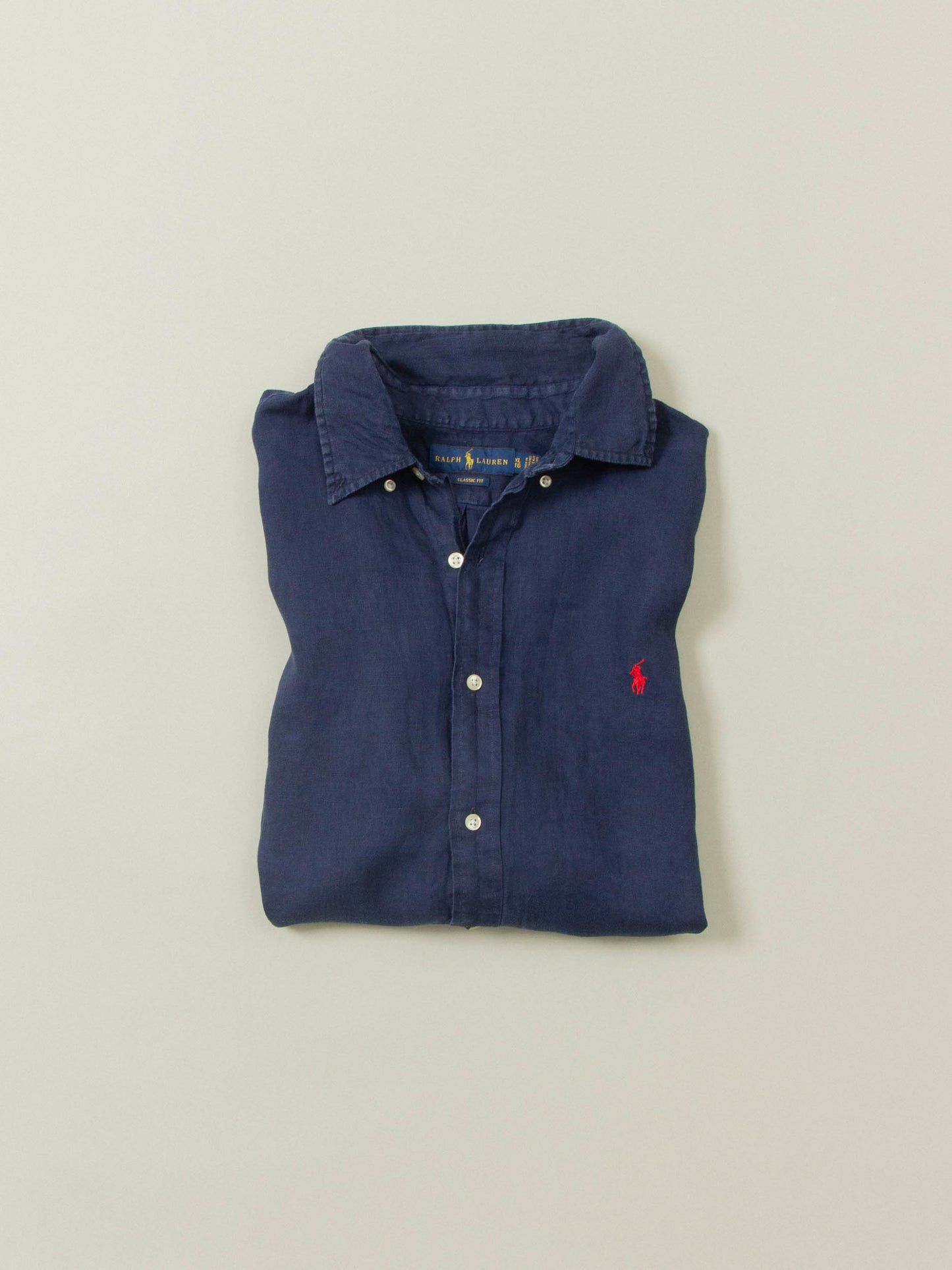 2000s Short Sleeve Ralph Lauren Linen Shirt (XL)