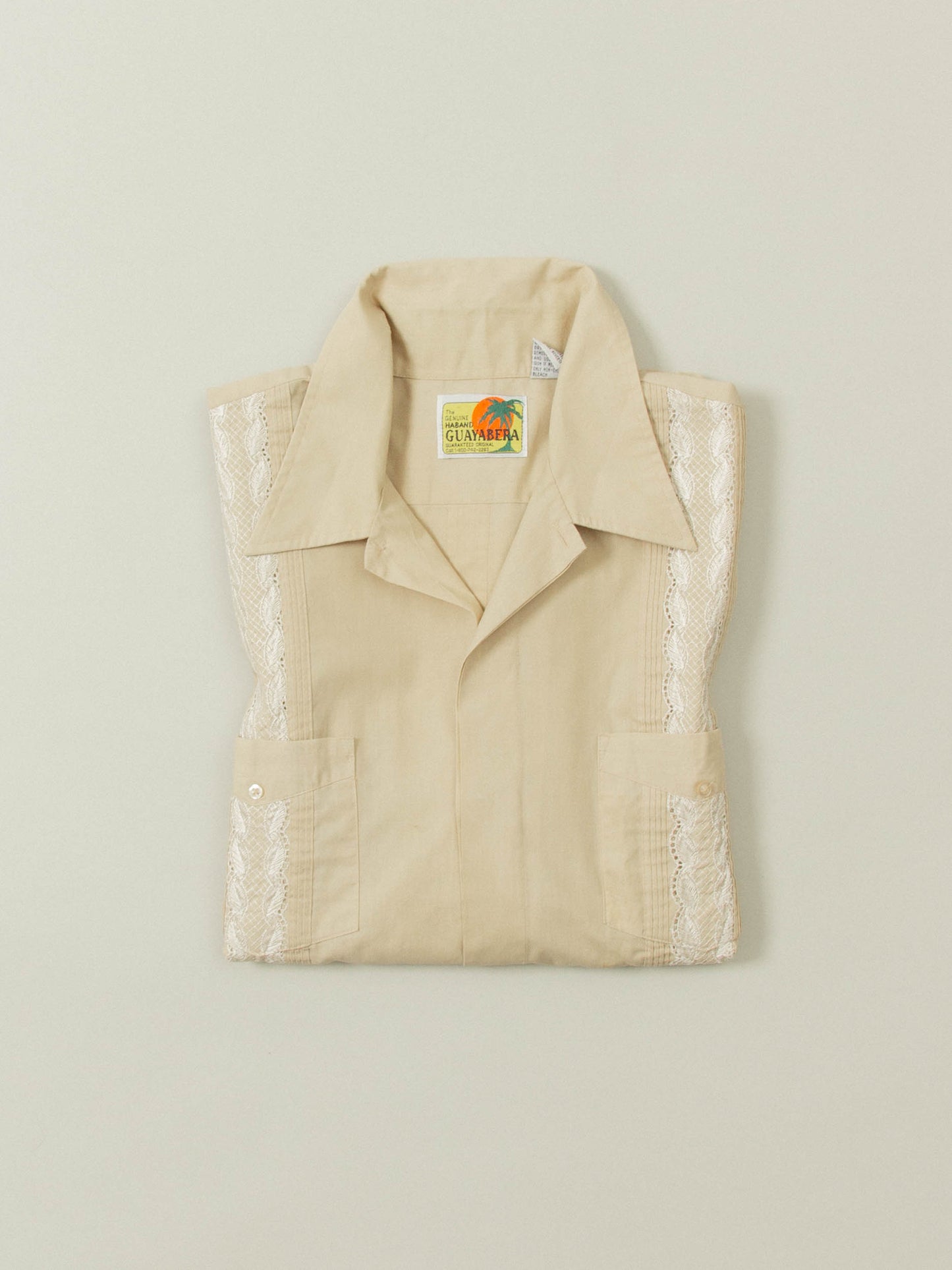 Vtg 1990s Short Sleeve Cuban Shirt - Made in Korea (L)