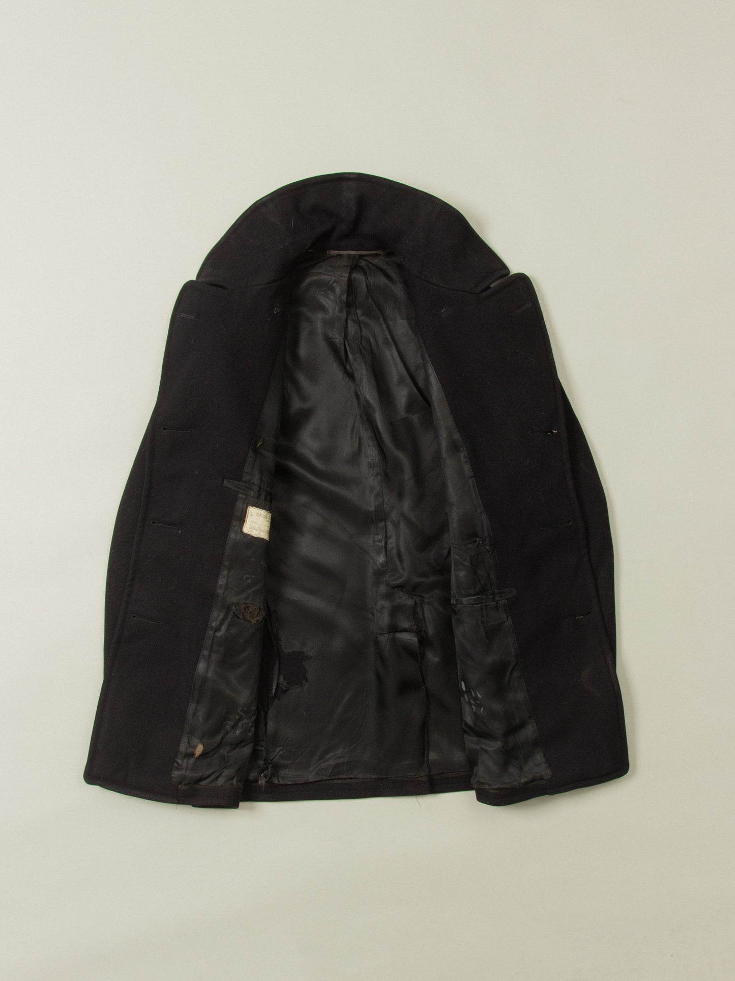 Vtg 1940s WWII US Navy Wool Peacoat - Made in USA (S)