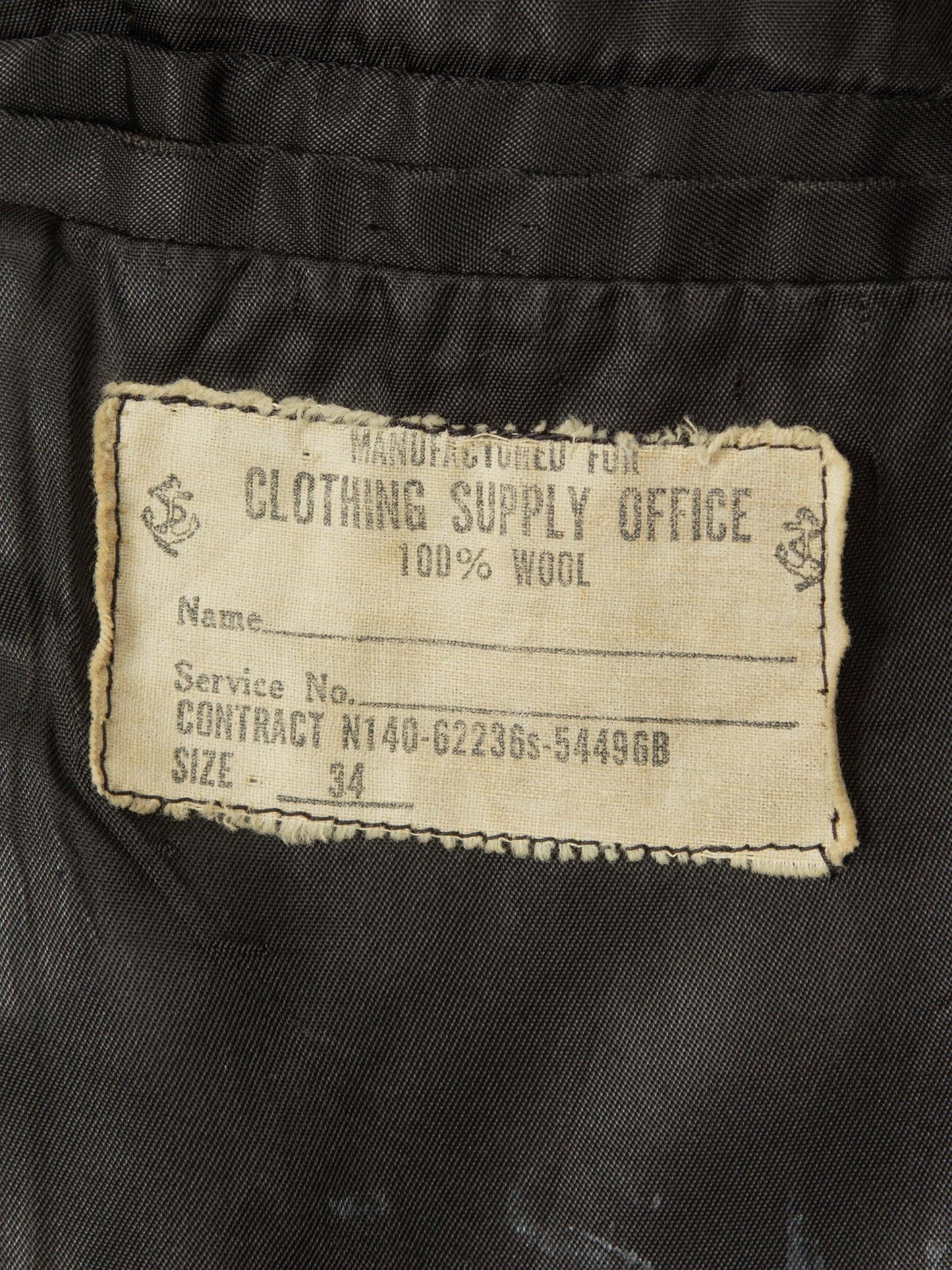 Vtg 1940s WWII US Navy Wool Peacoat - Made in USA (S)
