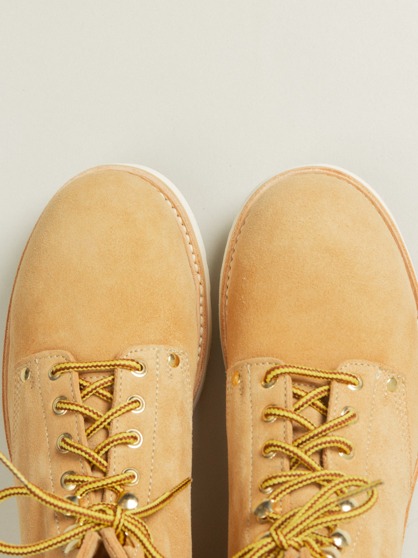 Mayura Beige Worker Boots Vibram