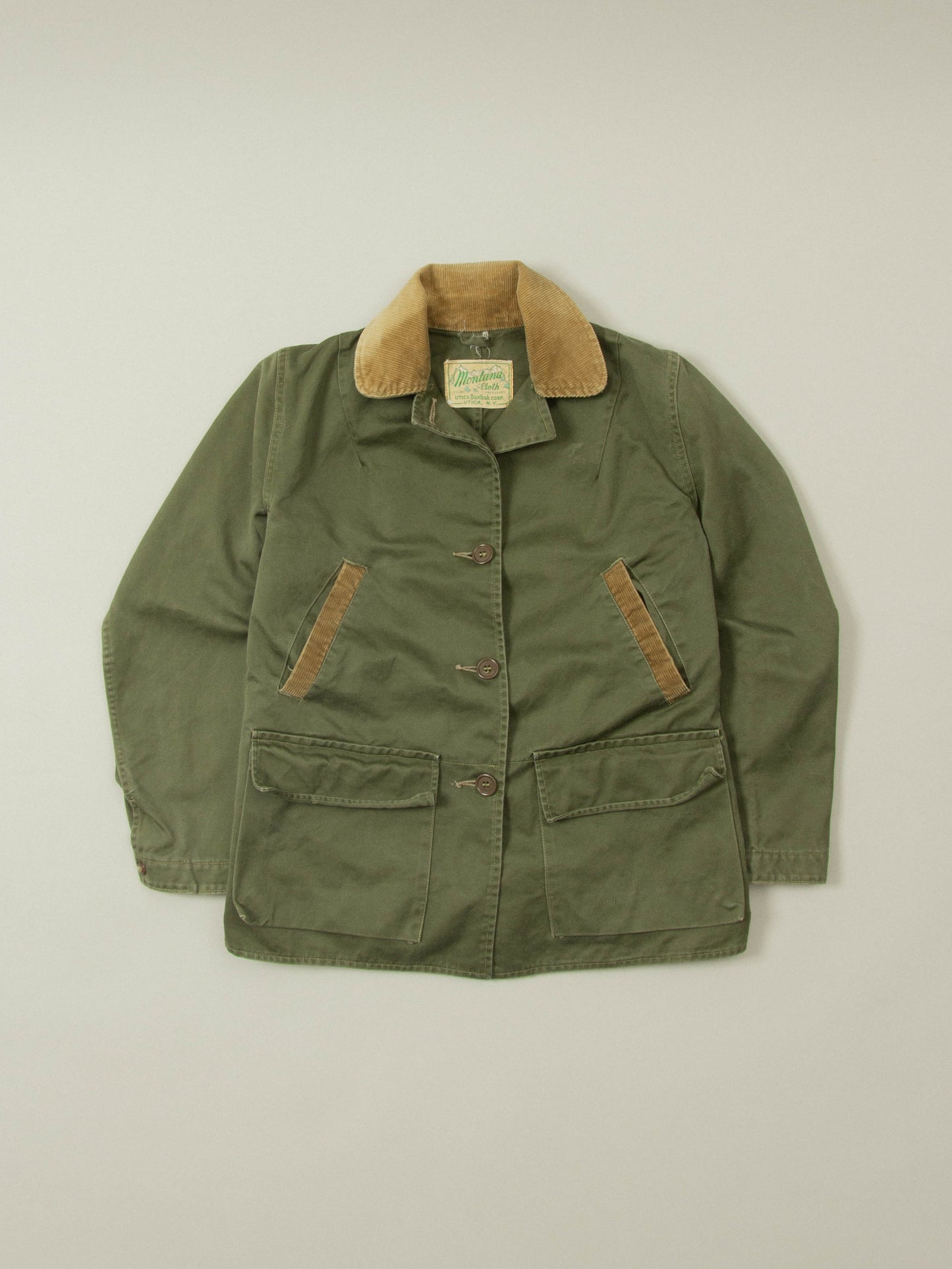 Vtg 1950s Duxbak Montana Cloth Hunting Jacket (Women's S)